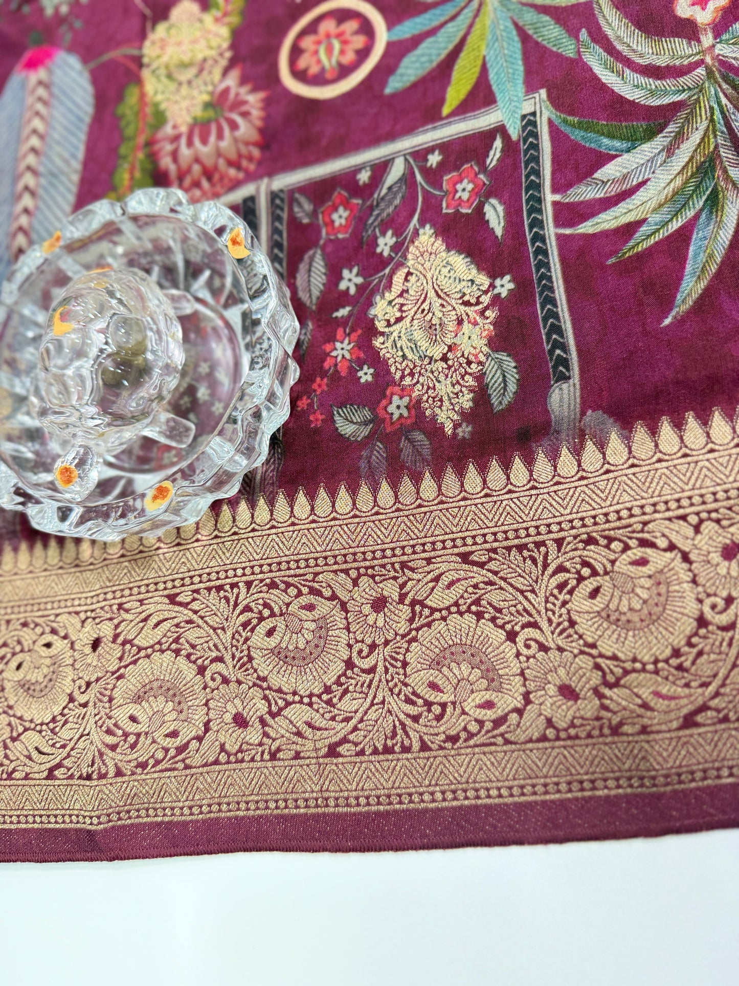 Pure Modal Silk Saree with Digital Print and Zari Border – Premium Festive Ethnic Saree for Women