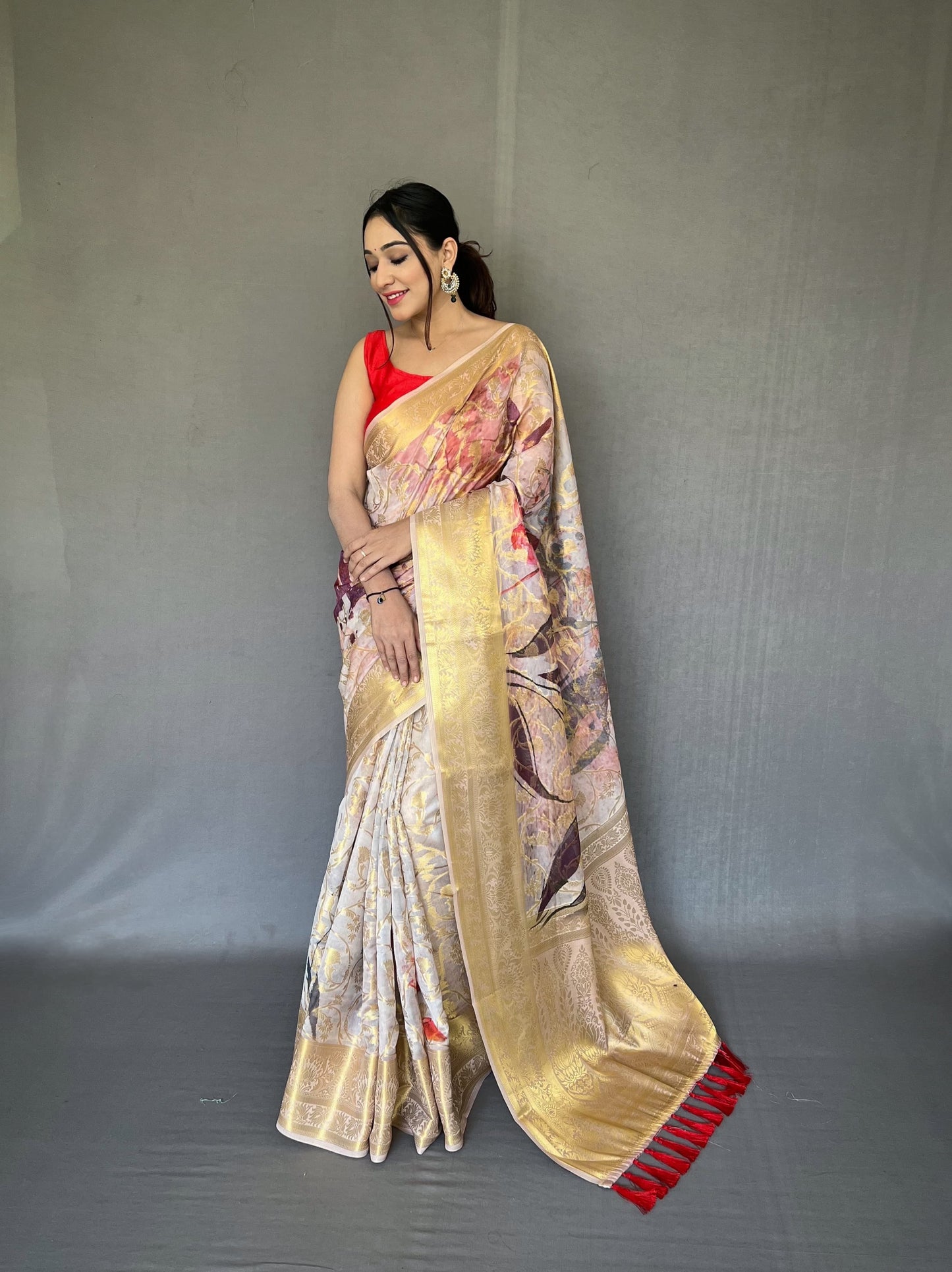 Fresh Arrival: Organza Zari Weaving Saree