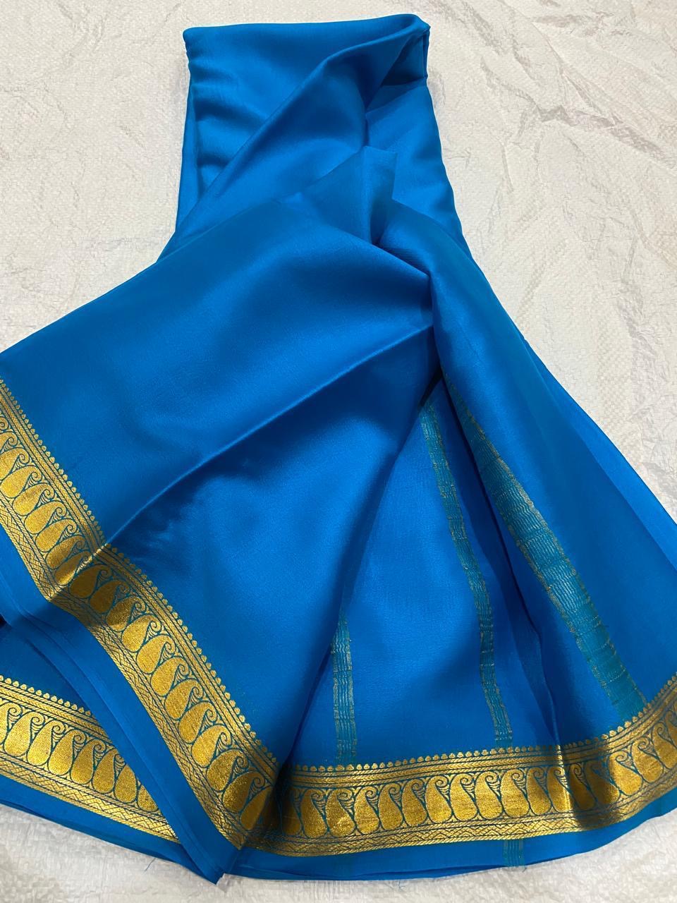 Lot 2 : Now Ready to Immediate Dispatch : Pure Crepe Mysore Silk Sarees - Silk Mark Certified