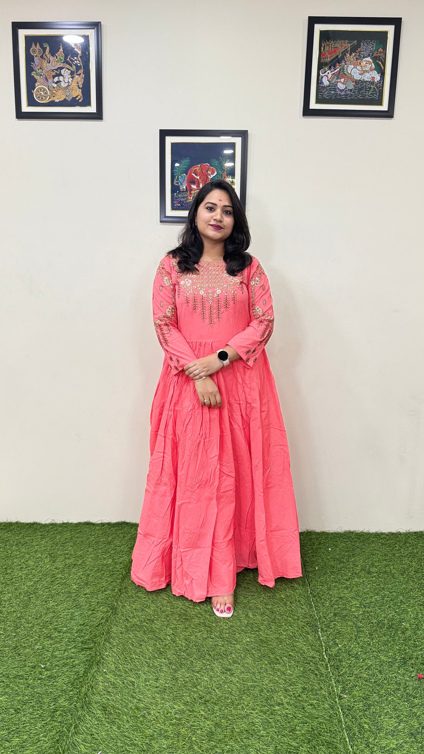 Long Embroidery Designer Wedding Party Wear Elegant Gowns