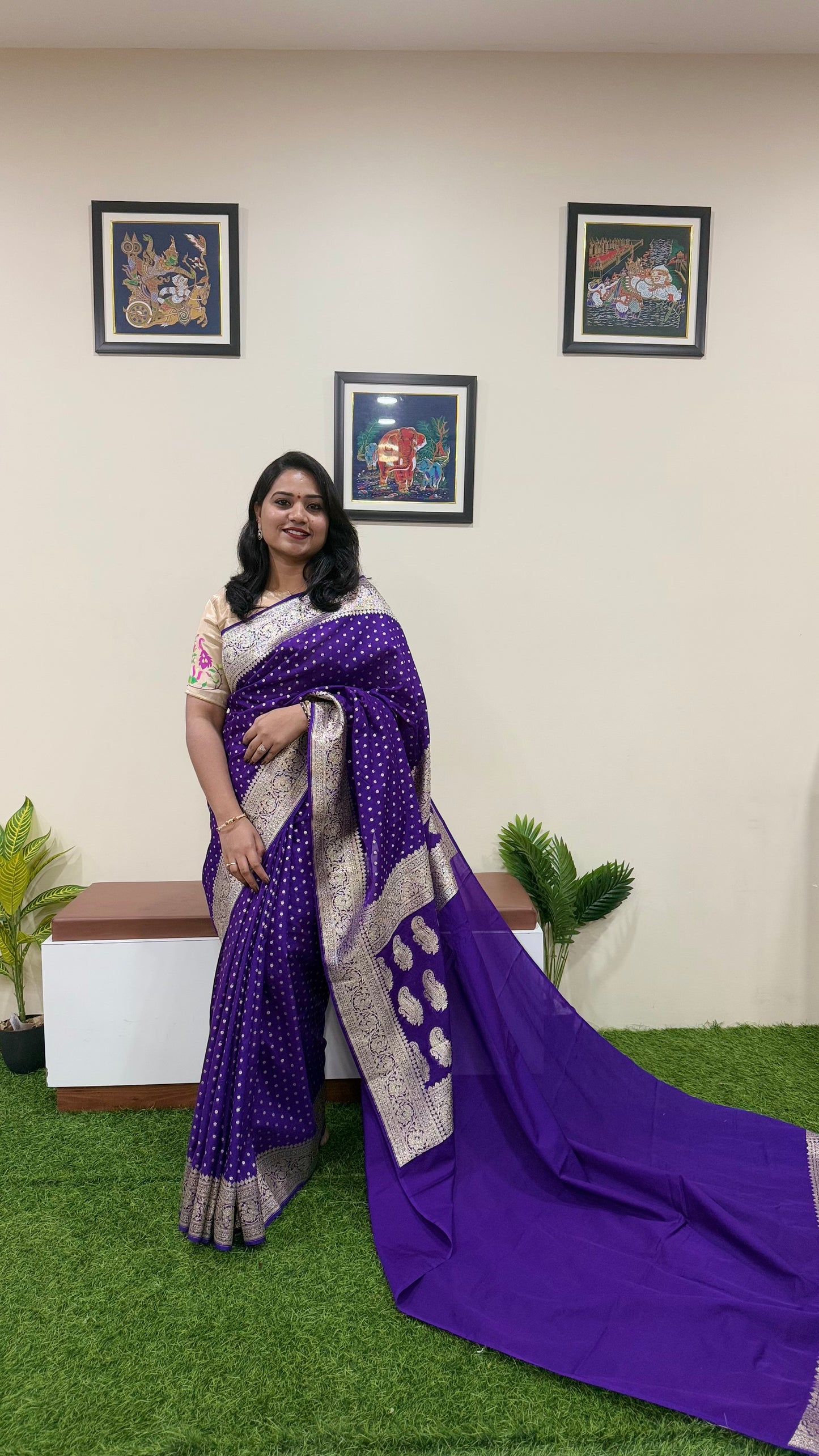 Banarasi Semi Khaddi Katan Georgette Soft Silk Saree