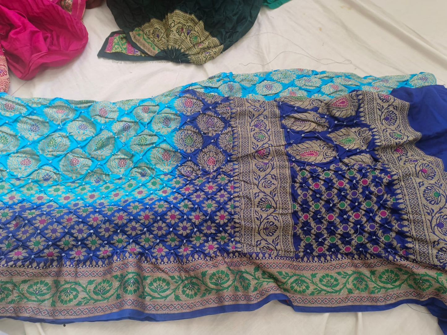 Banarasi Dupiyan Bandhani Saree