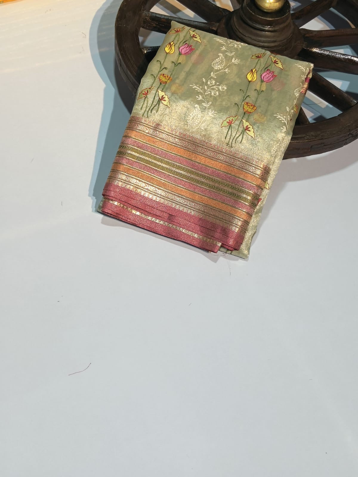 Trending Collection: Banarasi Tissue Embroidery Work Soft Saree