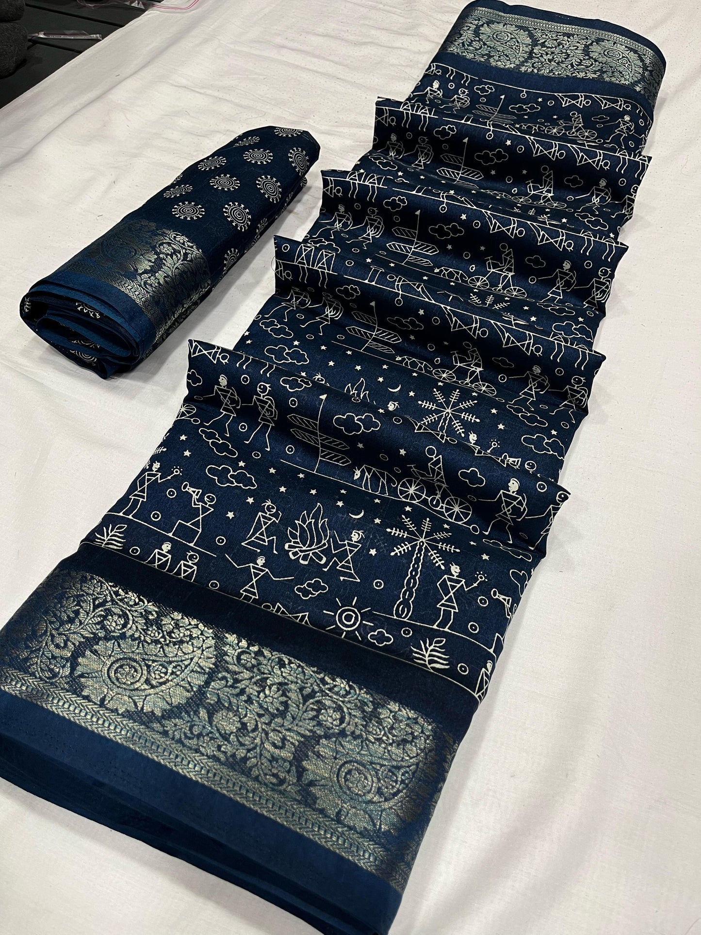 Soft Tussar Slub with Digital Print