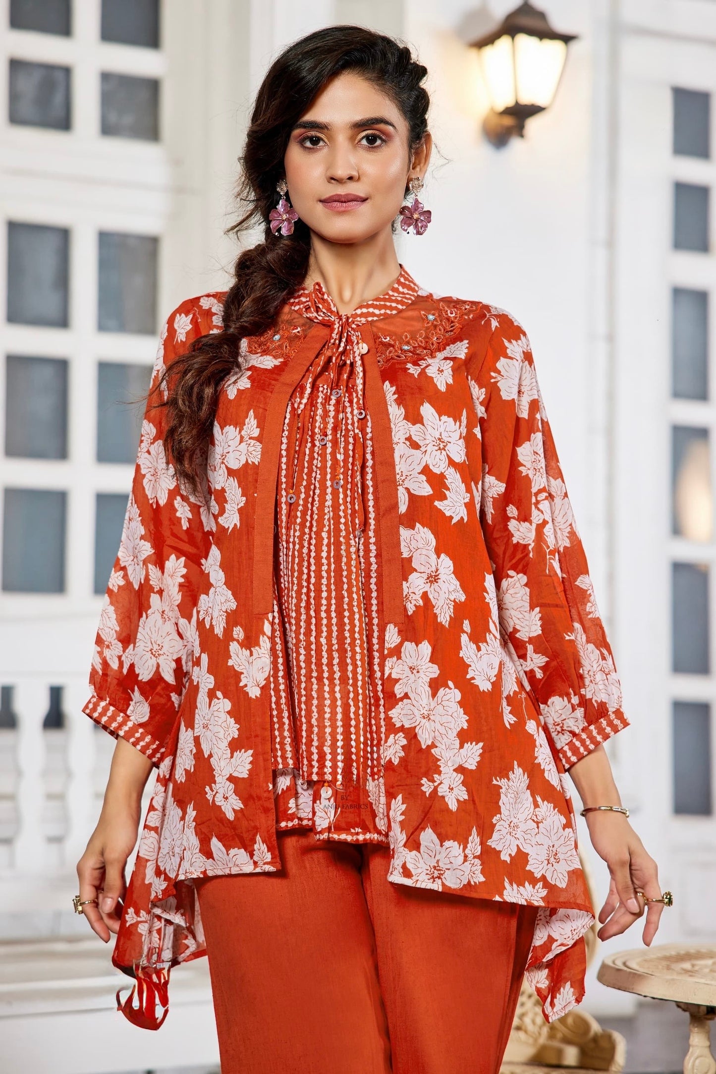 Designer Co-ord Set Launch Elegant Cutwork Charm in Soft Cotton