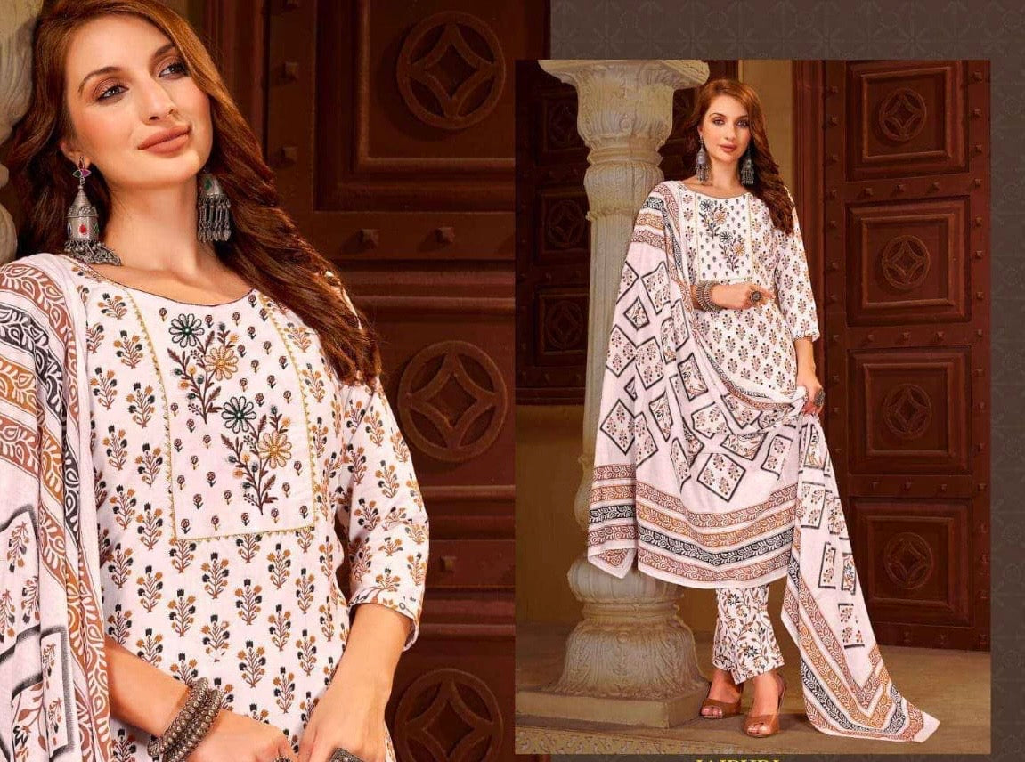 Jaipuri Work Rayon Dress Material