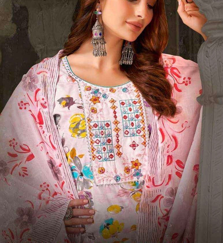 Jaipuri Work Rayon Dress Material