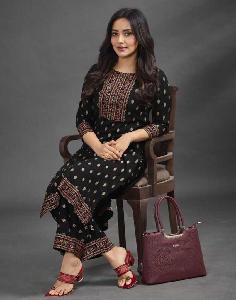Heavy Rayon Long Kurti with Palazzo Set for Women – Comfort Fit, M to XL Sizes
