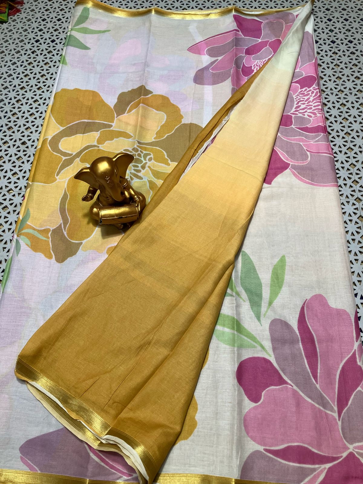 Mangalgiri Pure Mul Cotton Saree – Elegant & Classy