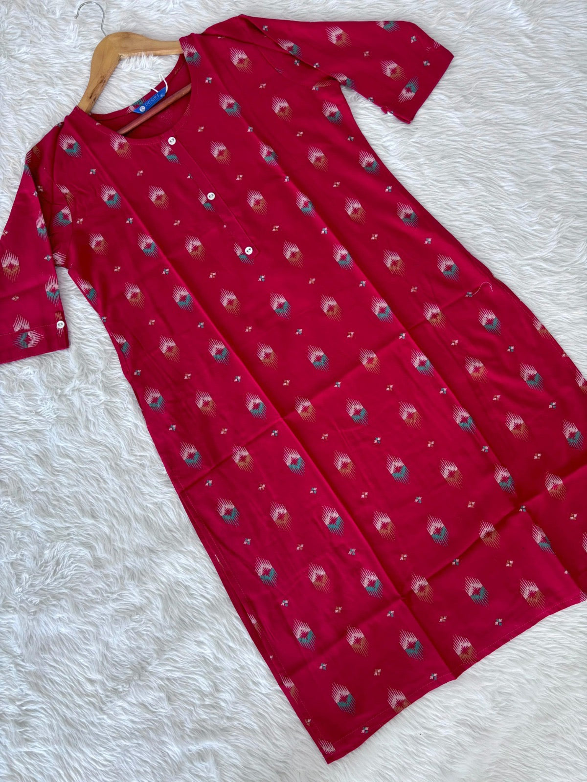 Rayon Summer Kurtis Glorious Red