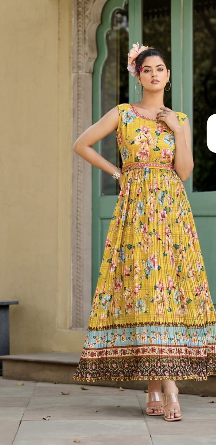 Ethereal Elegance Crystal Georgette Gowns