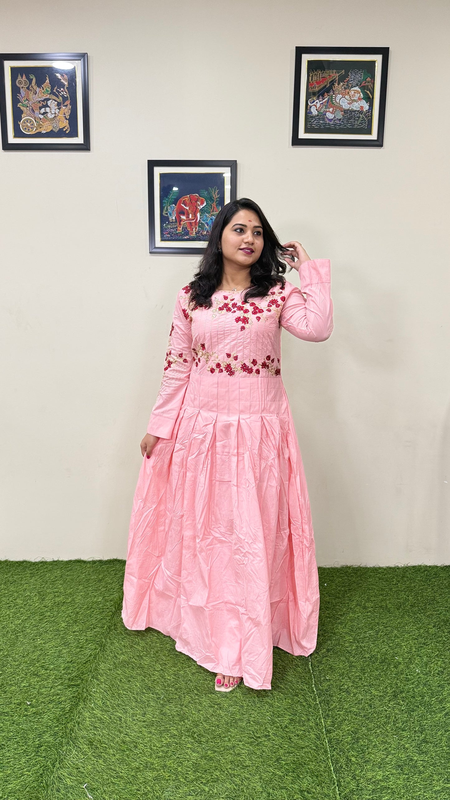 Long Embroidery Designer Wedding Party Wear Elegant Gowns