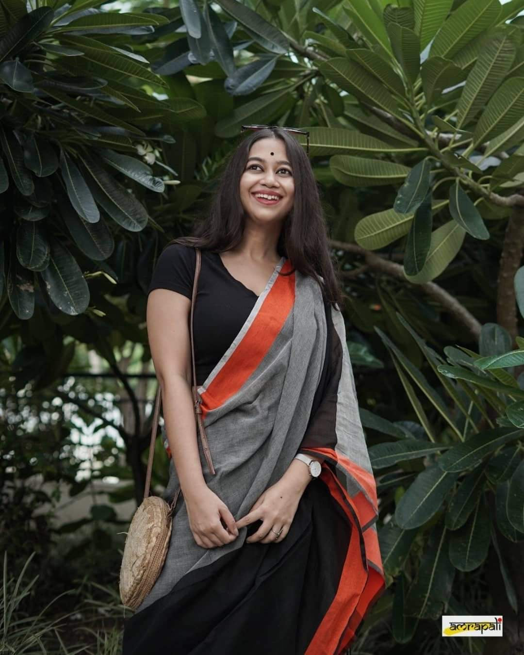 Charcoal Saree Made from premium CK