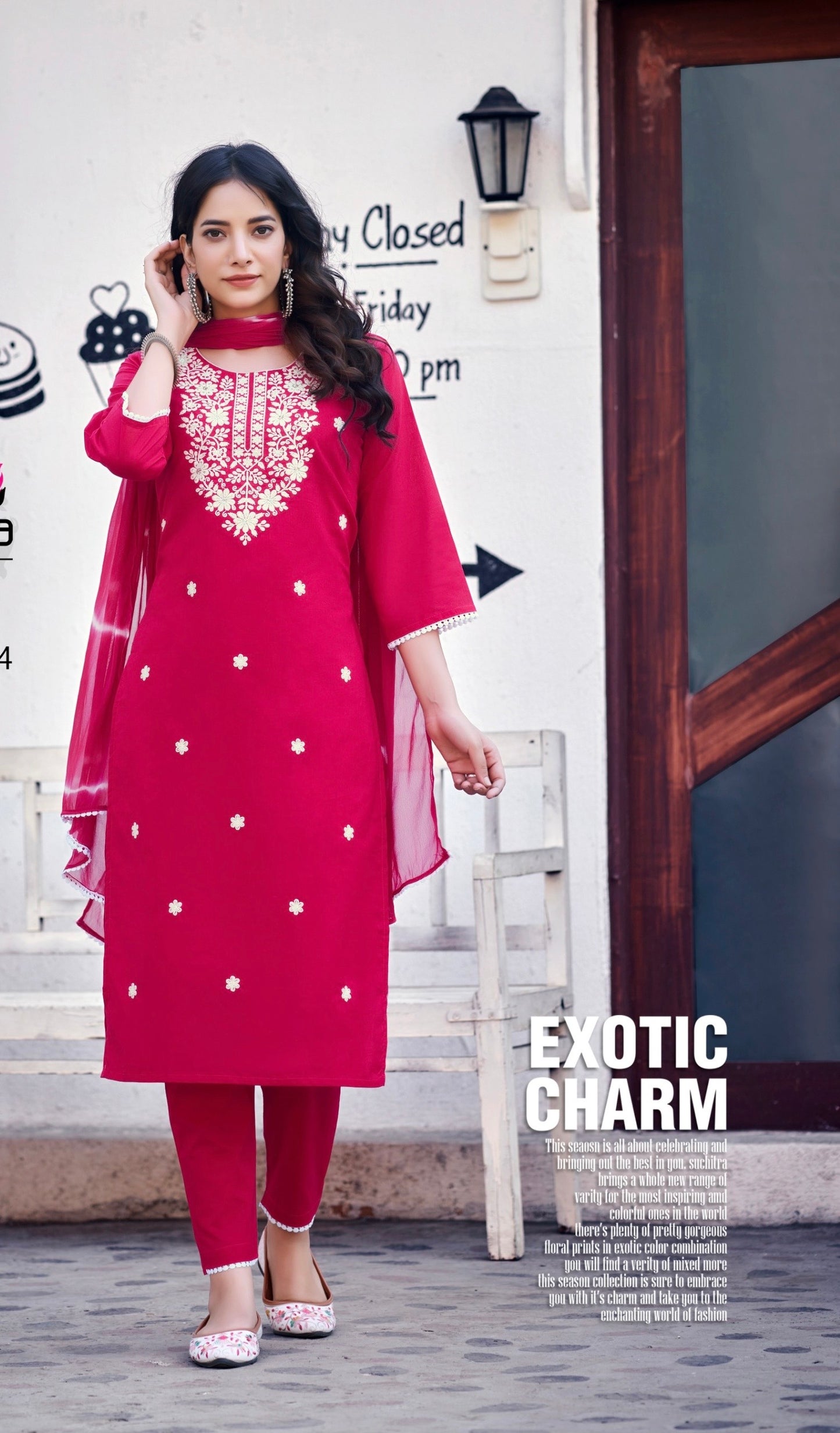 PURE COTTON ELEGANCE KURTI PANT WITH DUPATTA