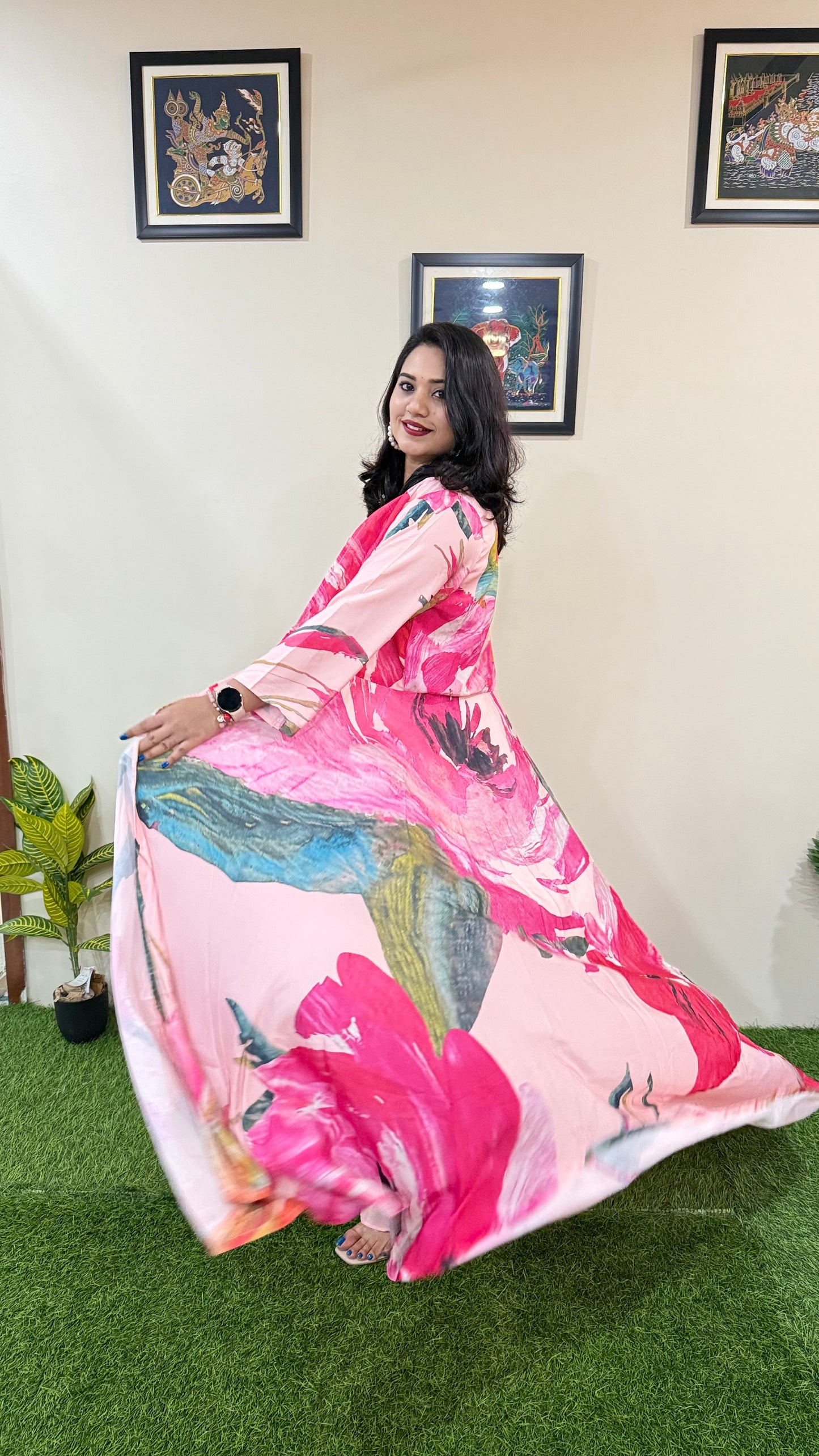 Pure French Crepe Silk with intricate embroidery