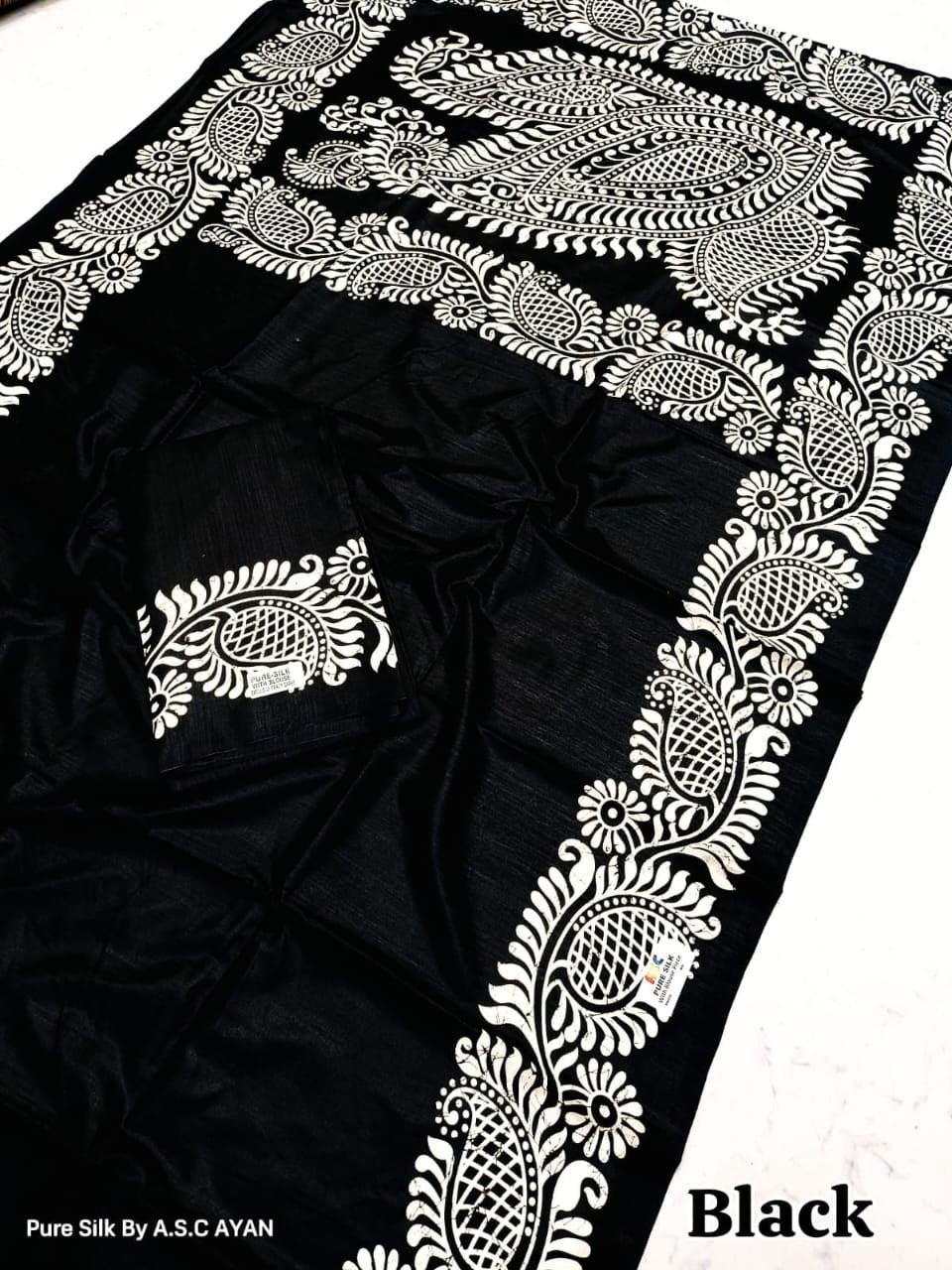 Alpana Print Pure Silk Saree – Exceptional Quality