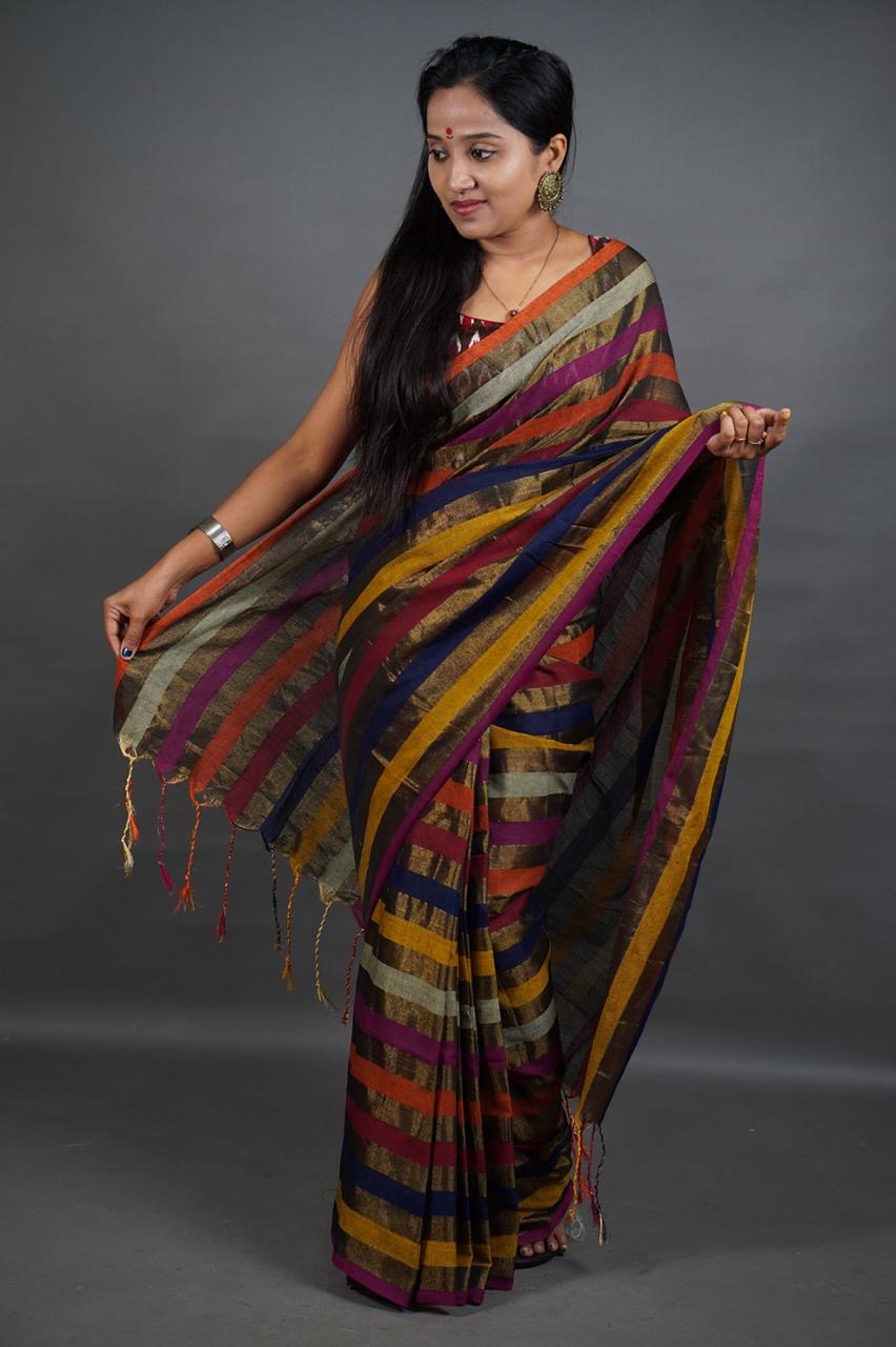 Cotton Saree with Jori Work