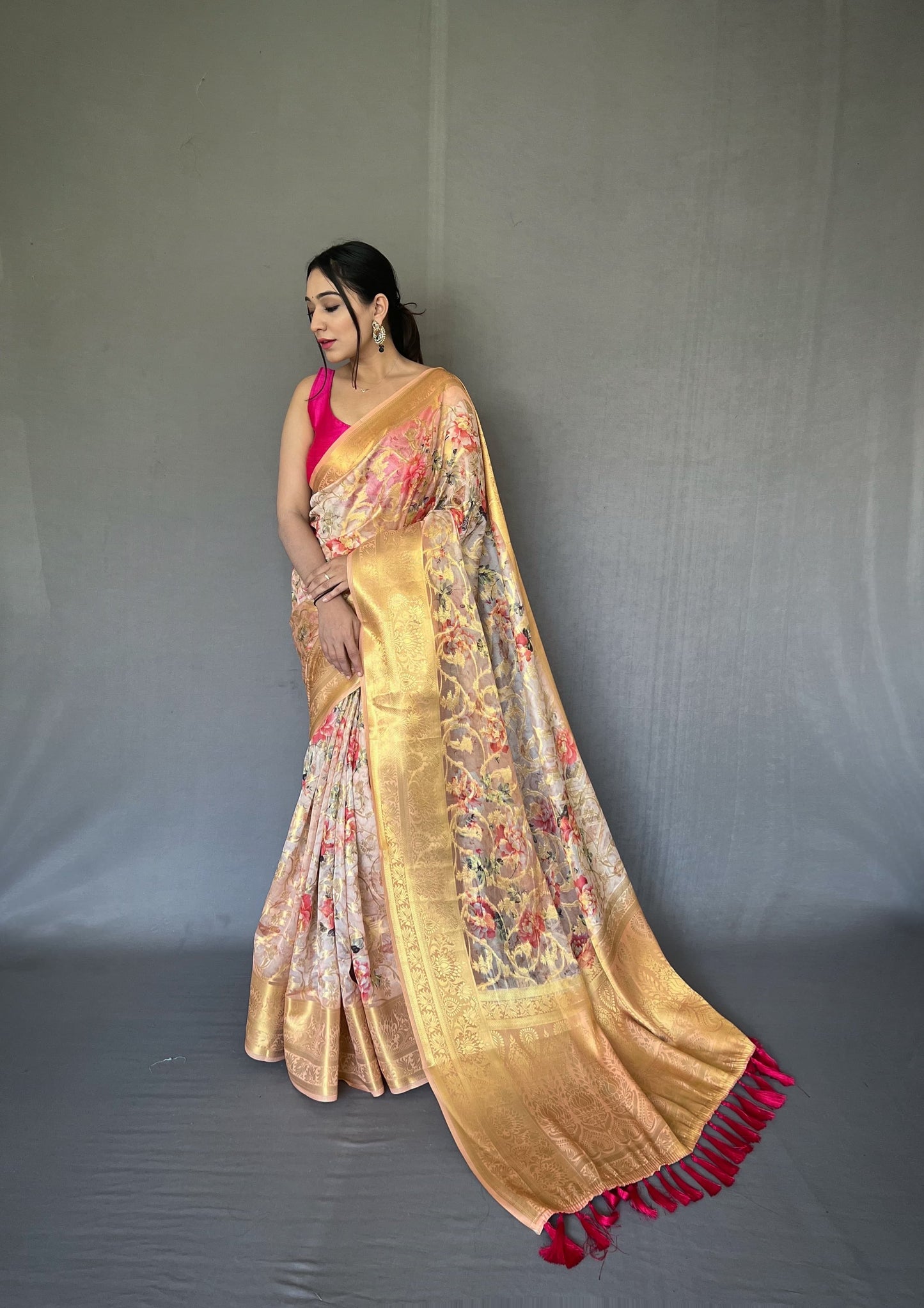 Fresh Arrival: Organza Zari Weaving Saree