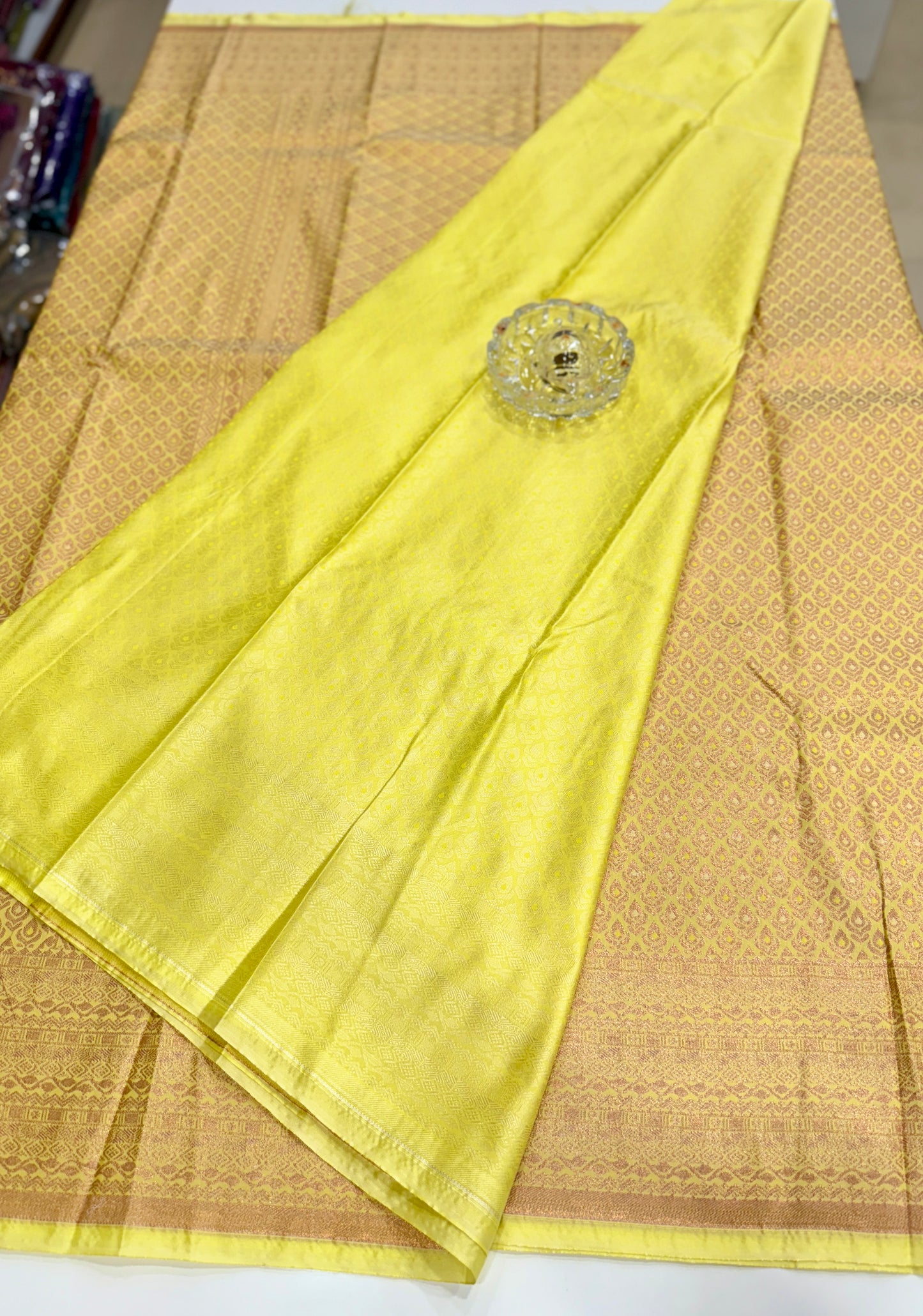 Bridal Soft Silk Saree with Jacquard Weaving & Contrast Border for Women