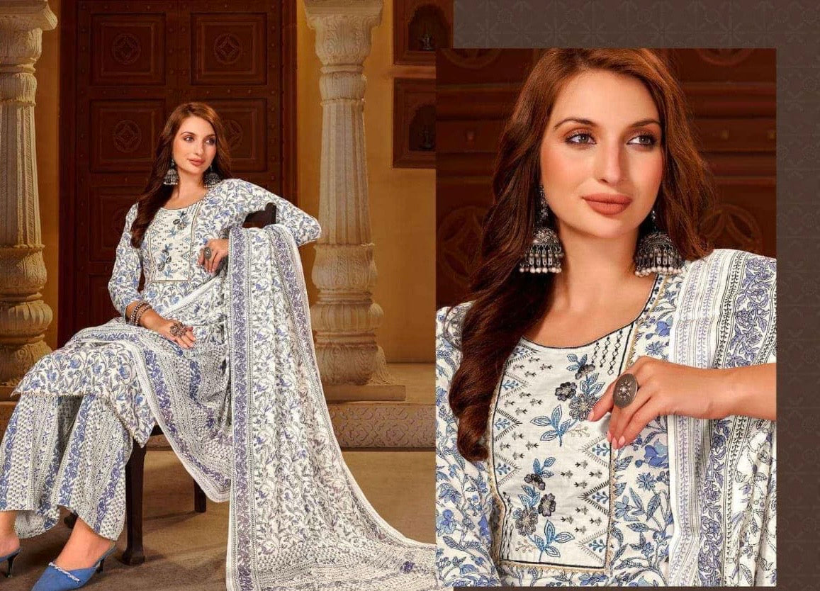 Jaipuri Work Rayon Dress Material