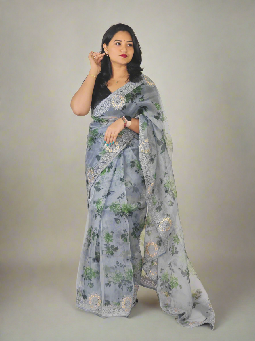 Luxury Pure Organza Silk Saree