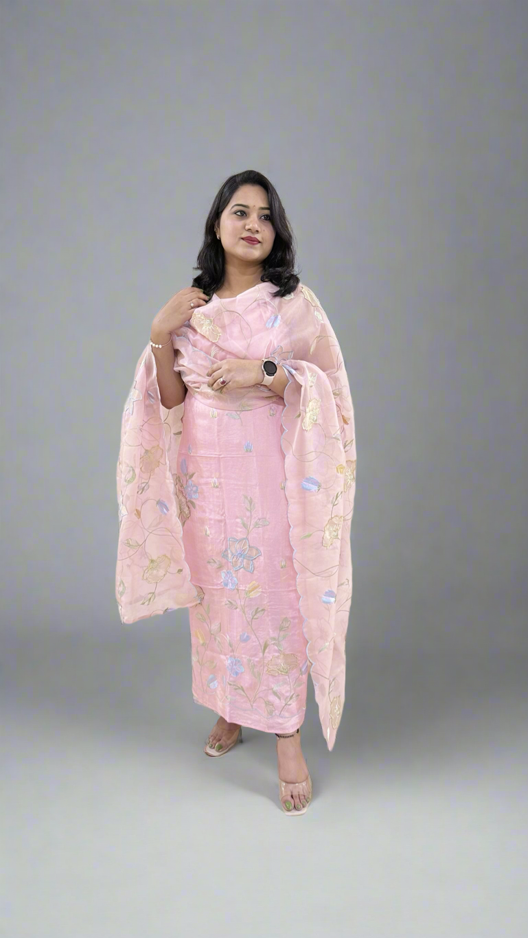 Qurbat Collection Pure Bamber Silk with Resham Embroidery