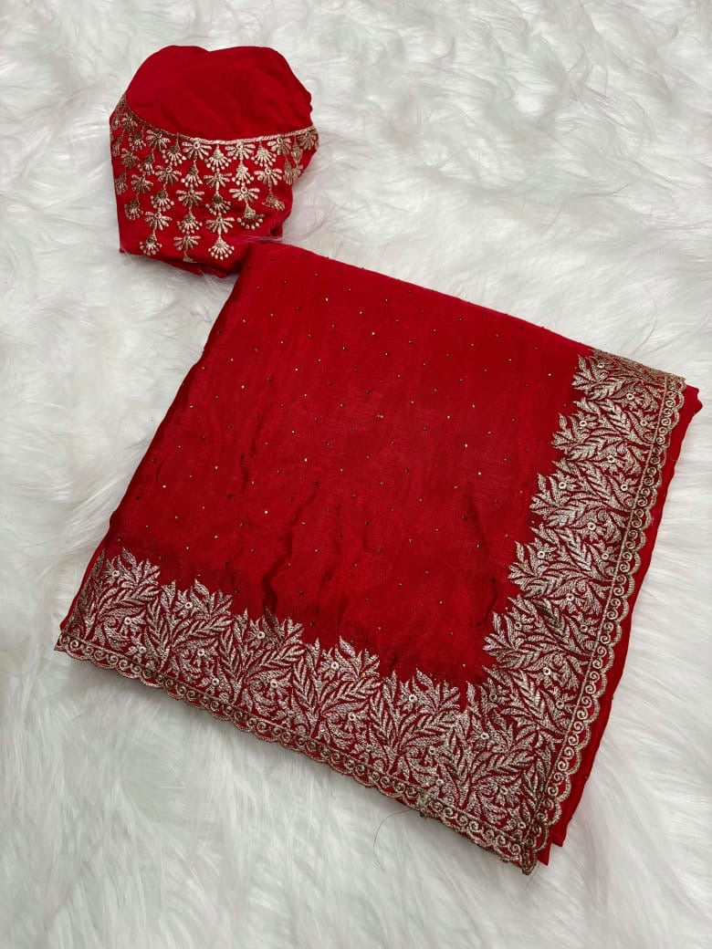 New Arrivals: Exquisite Embroidery Work Fancy Saree