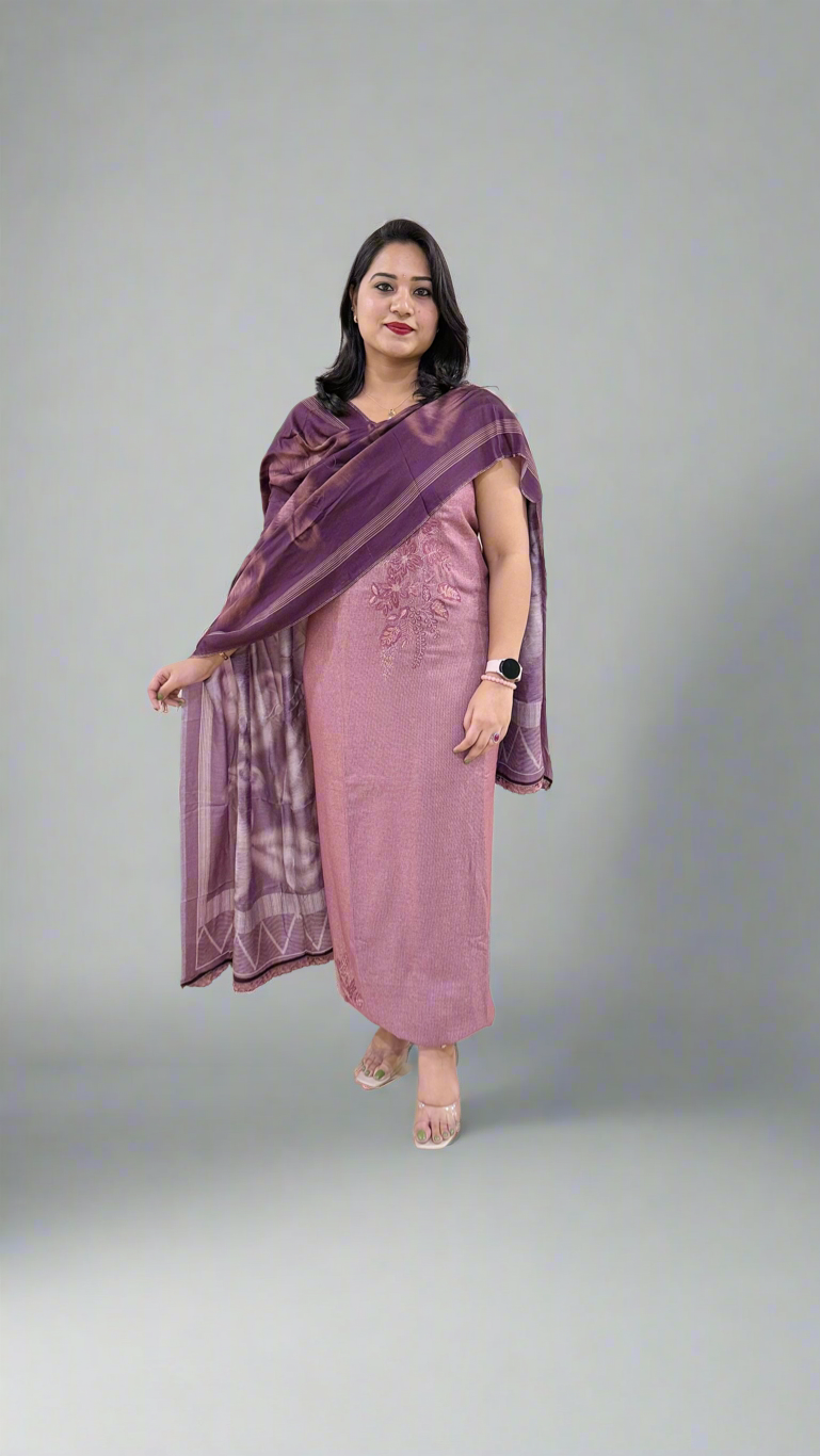 Kashmeeree Lining with Intricate Embroidery Work
