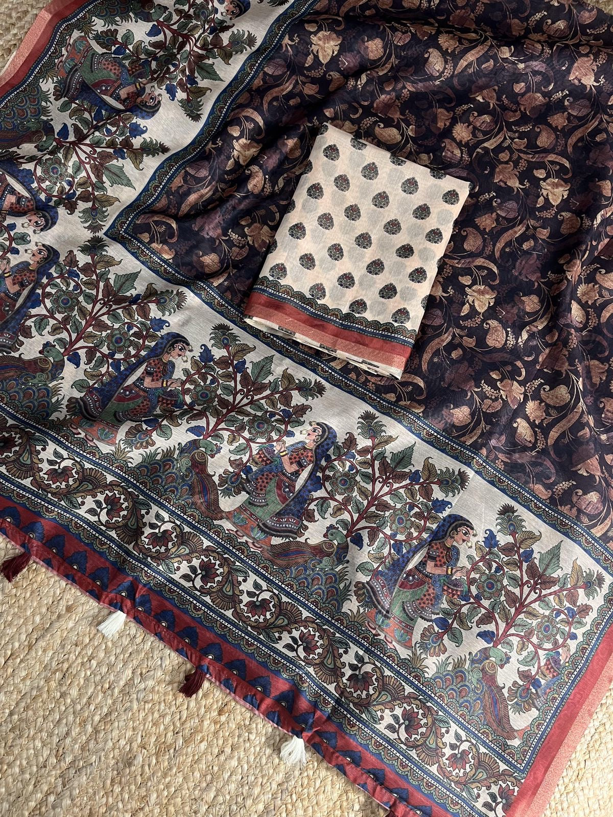Blossom Bliss Chanderi Cotton