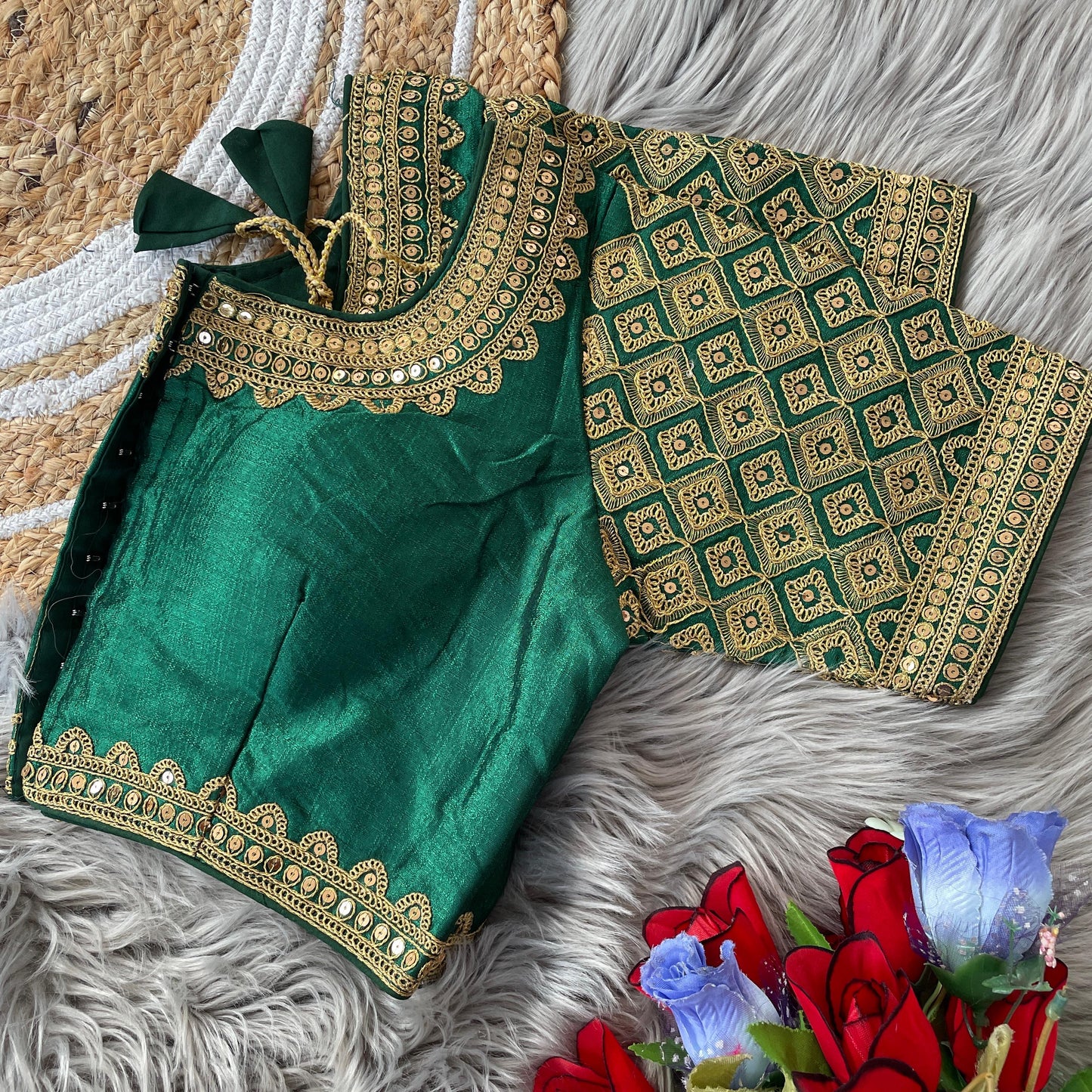 New Style Heavy Sequins Work Blouse