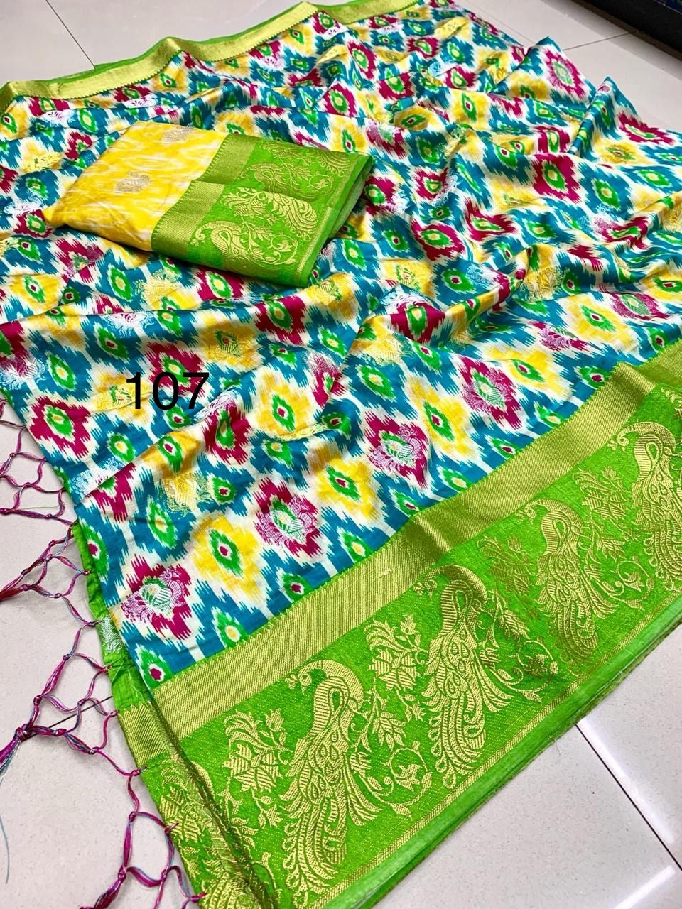 Raw Silk Jacquard Sarees