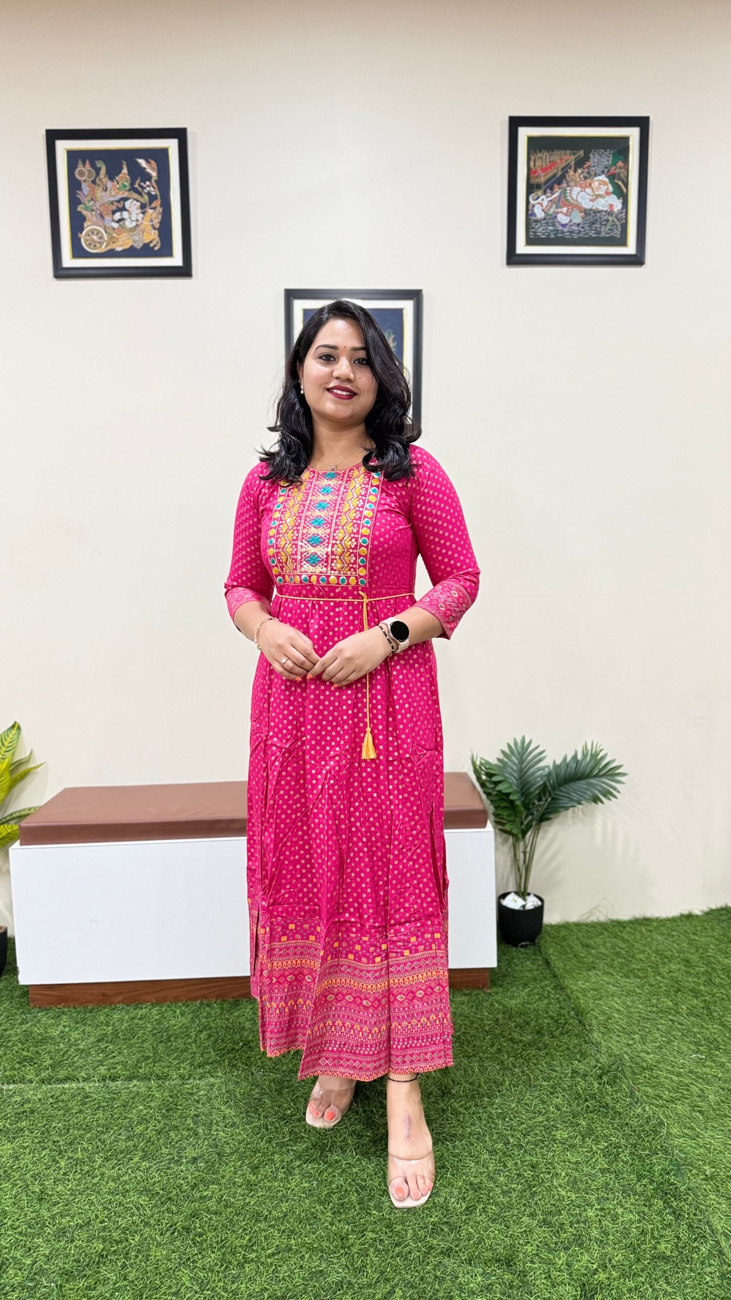 Azure Dream Anarkali Gown with Belt - Liva approved