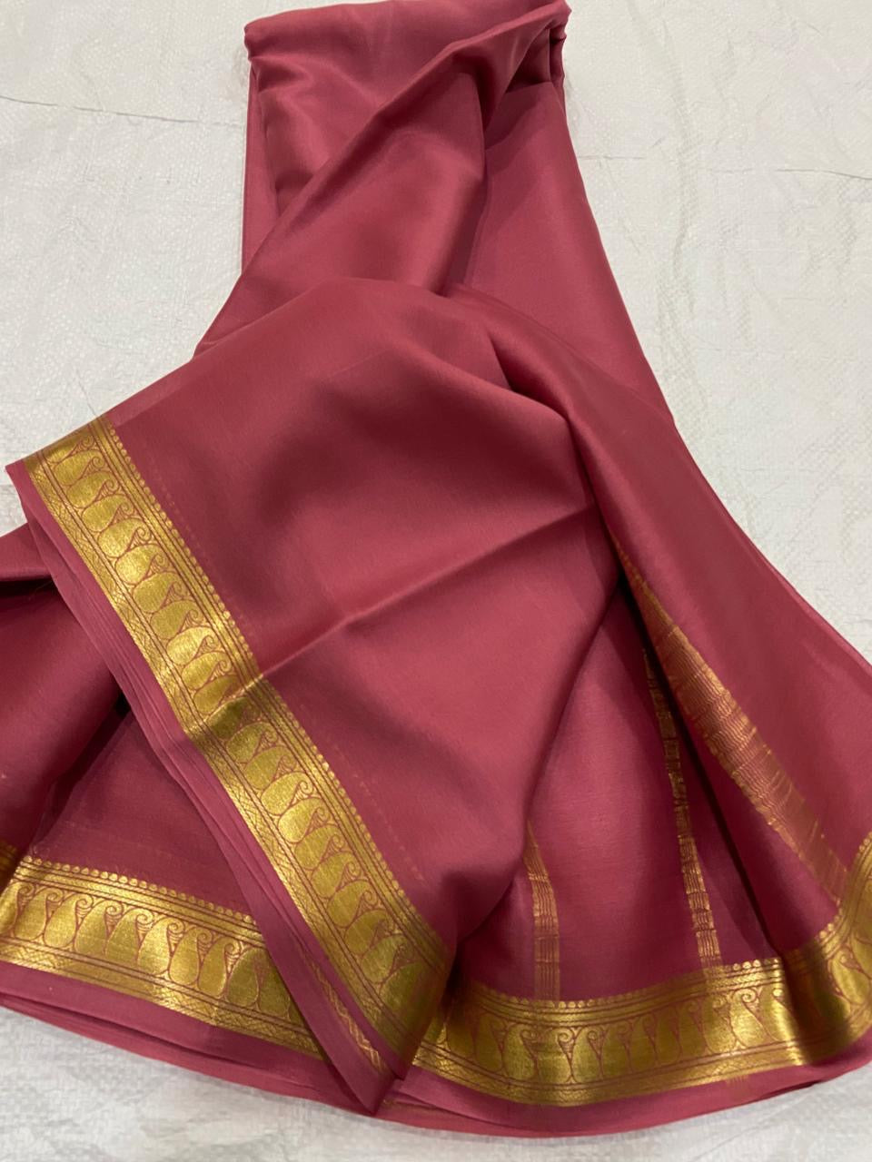 Lot 2 : Now Ready to Immediate Dispatch : Pure Crepe Mysore Silk Sarees - Silk Mark Certified