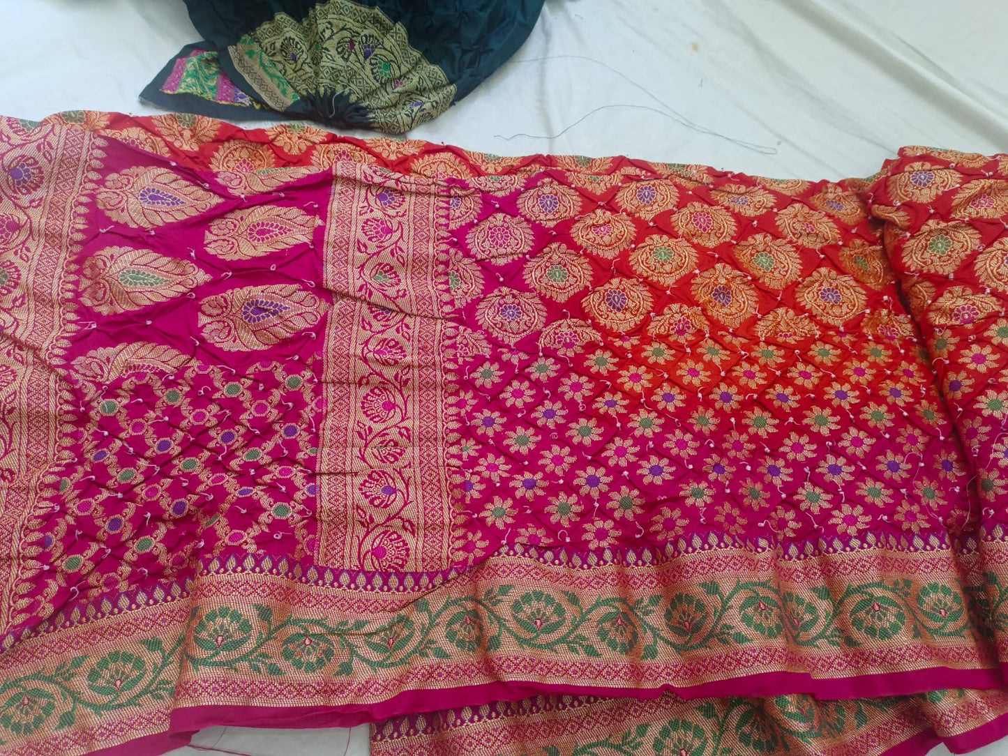 Banarasi Dupiyan Bandhani Saree