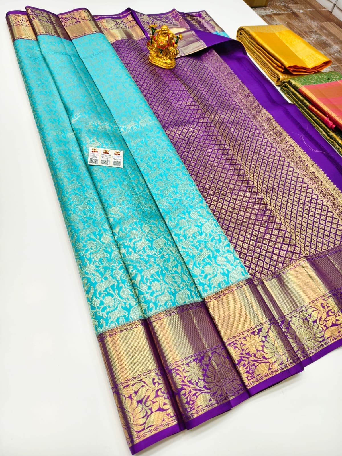 Exquisite Kanchipuram Wedding Silk Saree - 100% Pure Elegance