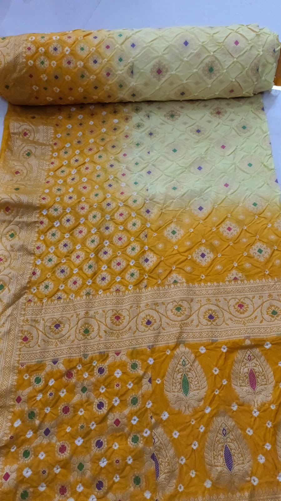 Banarasi Dupiyan Bandhani Saree