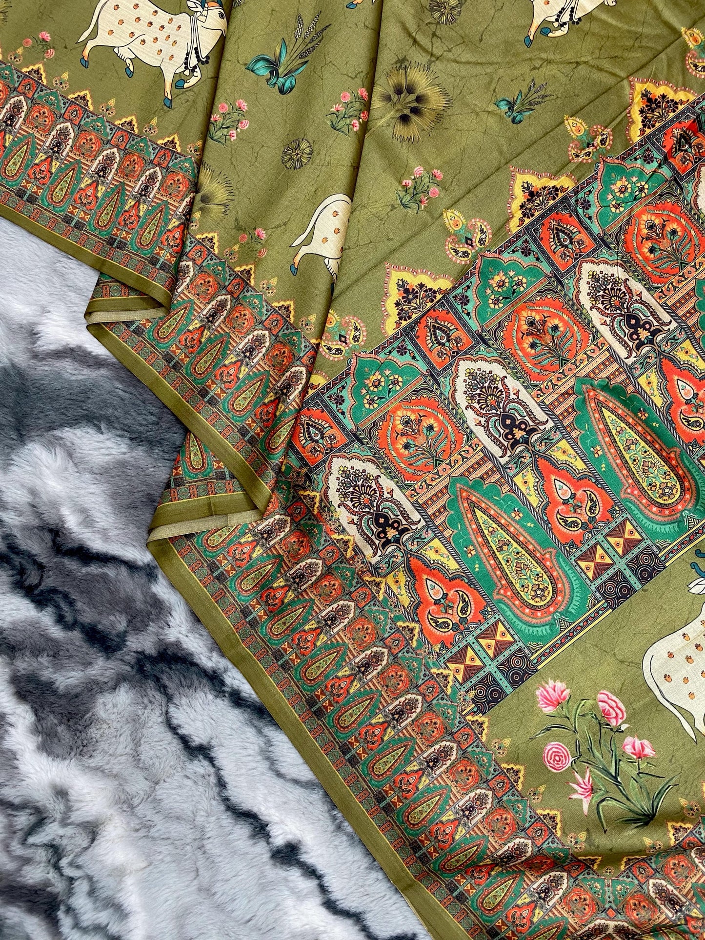 Elegance Redefined: Pichwai Silk Sarees with Tassel Accents
