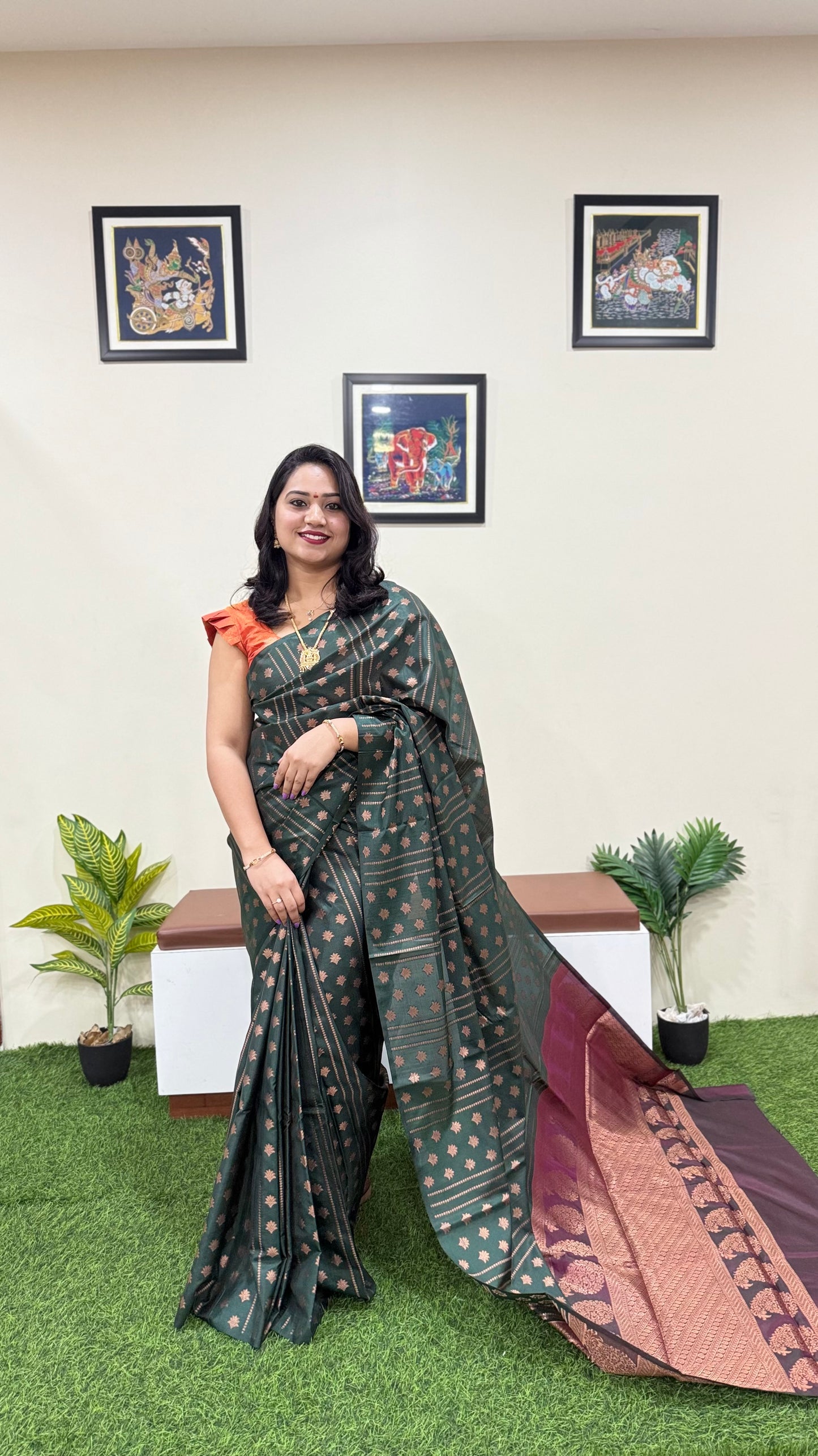 Banarasi Tanchui Soft Saree with Thousand Buttis