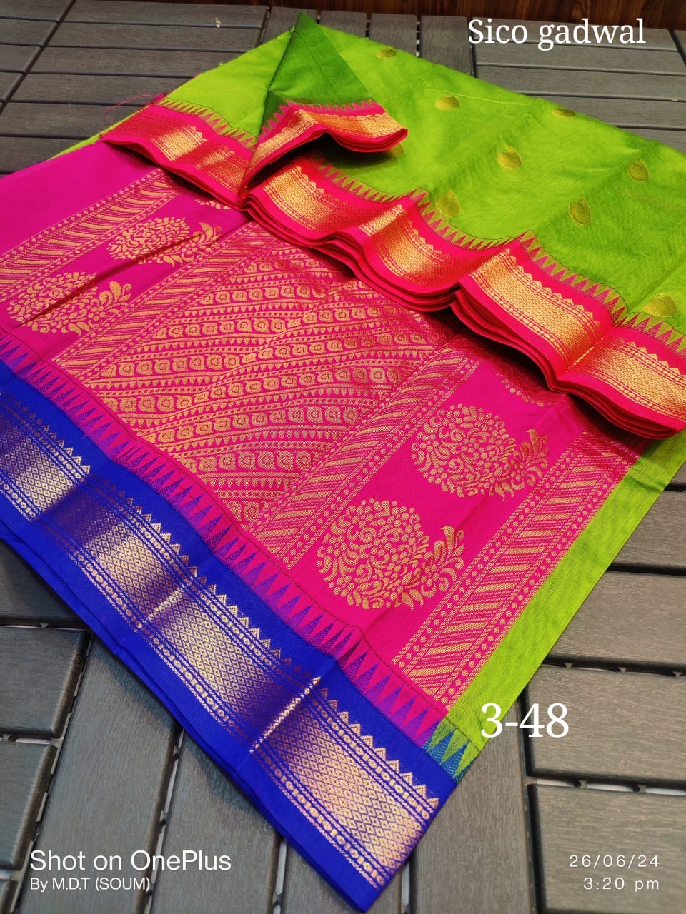 Elegant Cotton Silk Gadwal Saree with Traditional Design - LAST 5 in STOCK