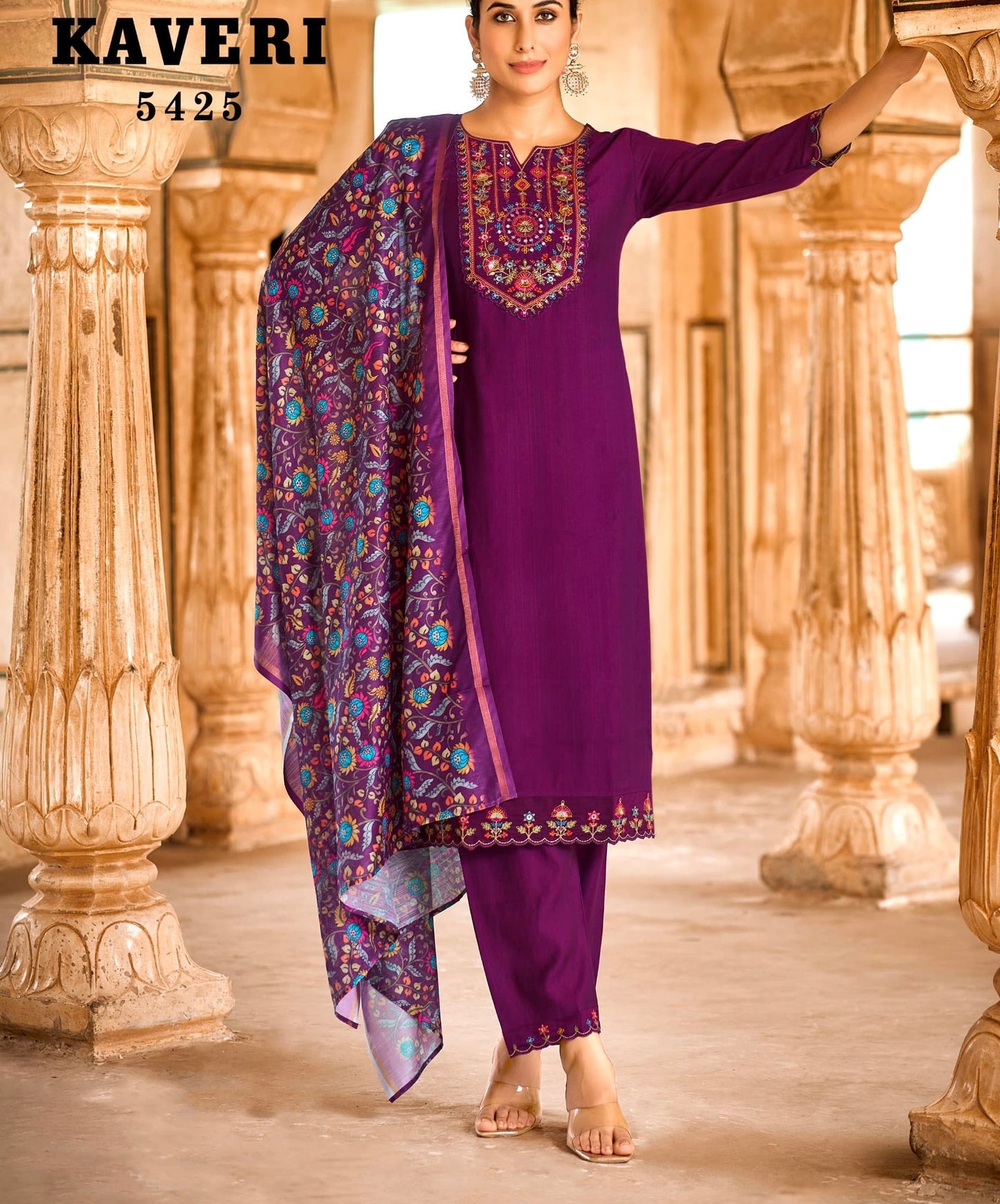 Kaveri by Rangoon Viscose embroidery