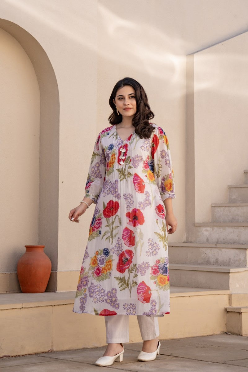 Mul Cotton Kurta Pant Set for Women – Soft Summer Wear in Breathable Fabric