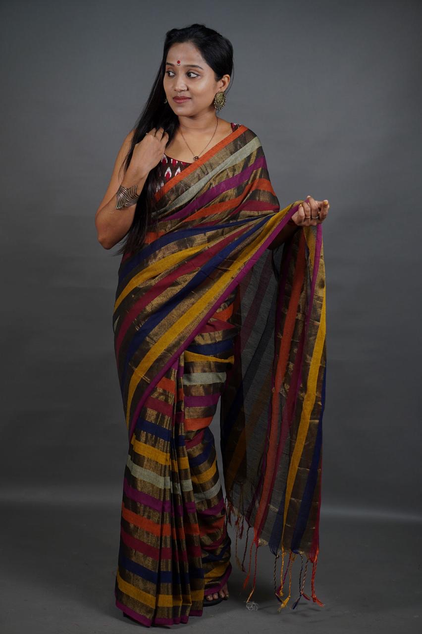 Cotton Saree with Jori Work