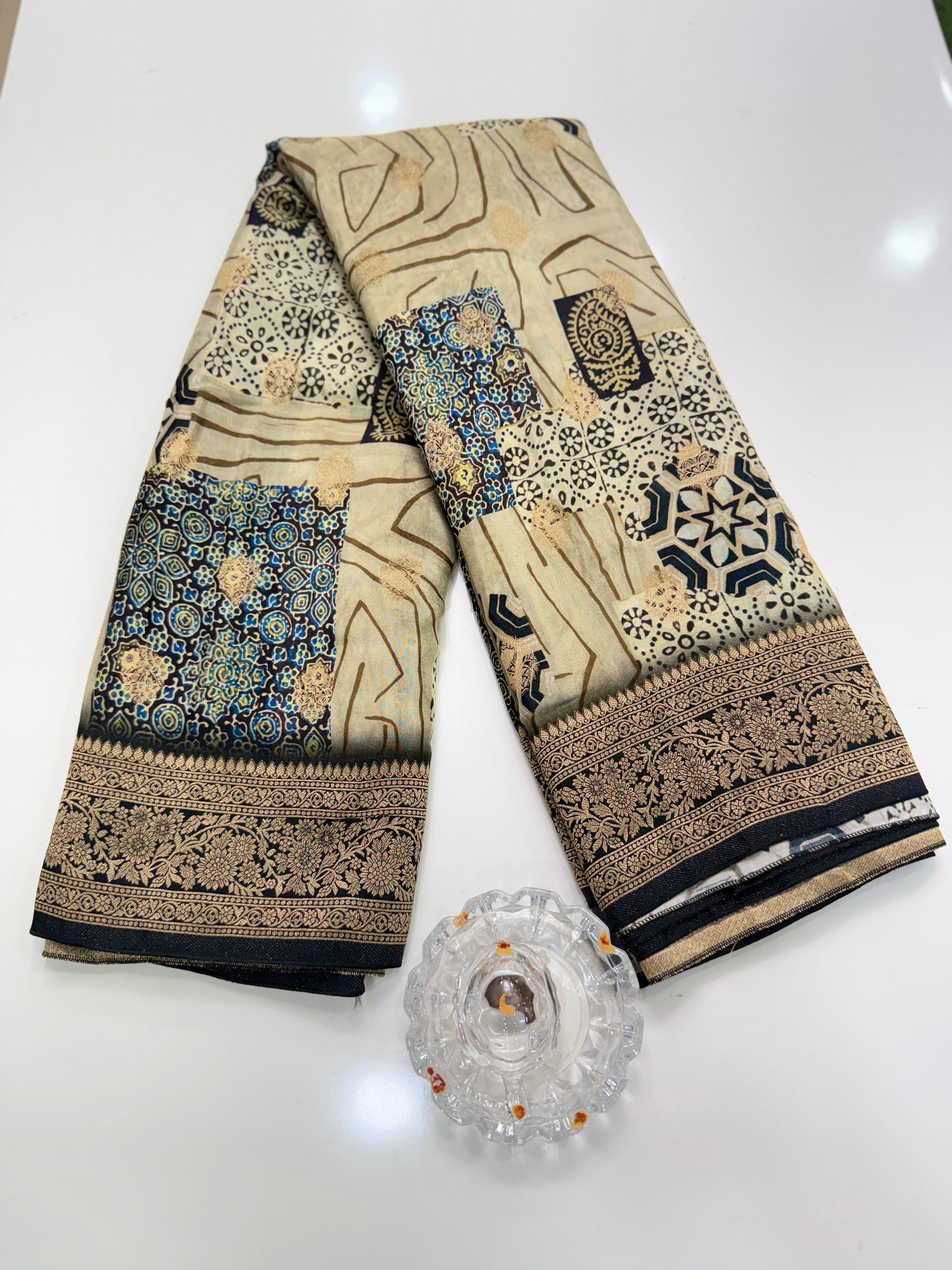 Pure Modal Silk Saree with Digital Print and Zari Border – Premium Festive Ethnic Saree for Women