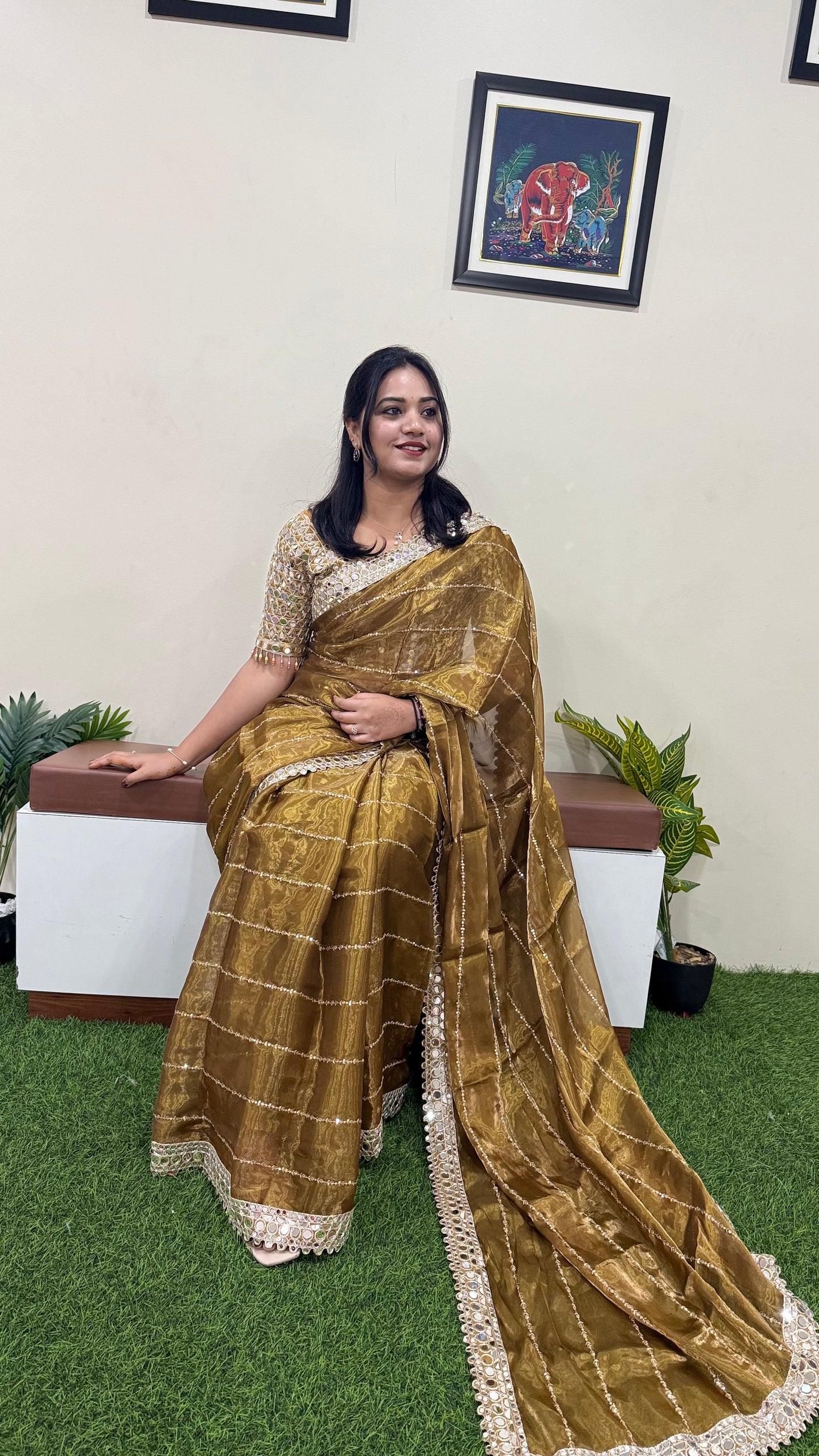 Soft Satin Organza Saree
