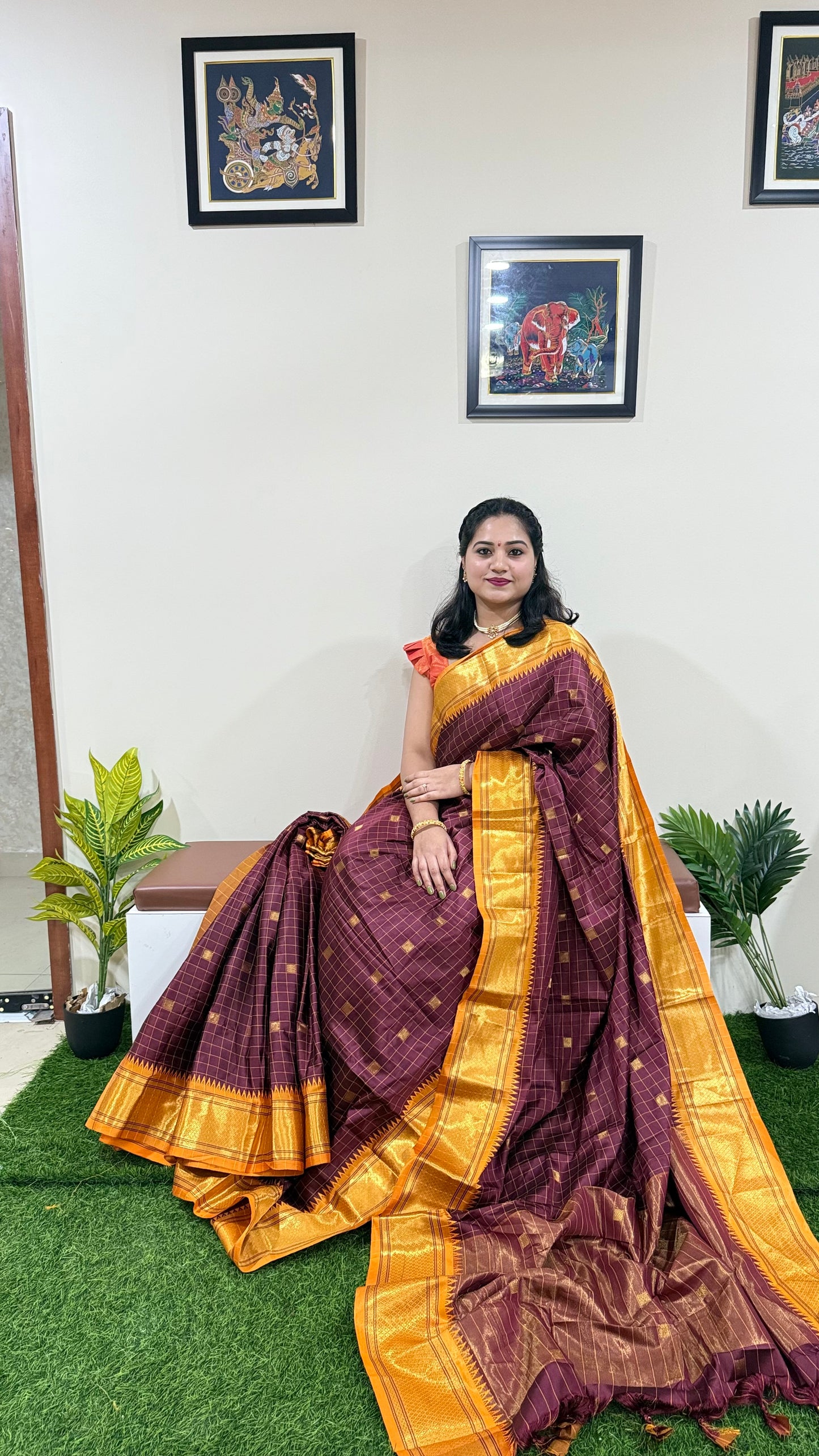 Cotton Silk Saree with Jacquard Border and Rich Pallu – With Contrast Blouse Piece for Women