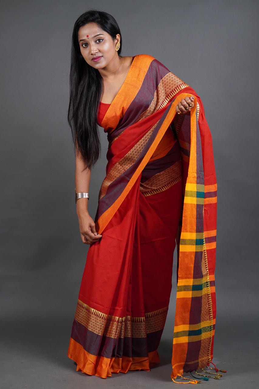 Traditional Elegance: Pure Cotton Handloom Sarees Collection