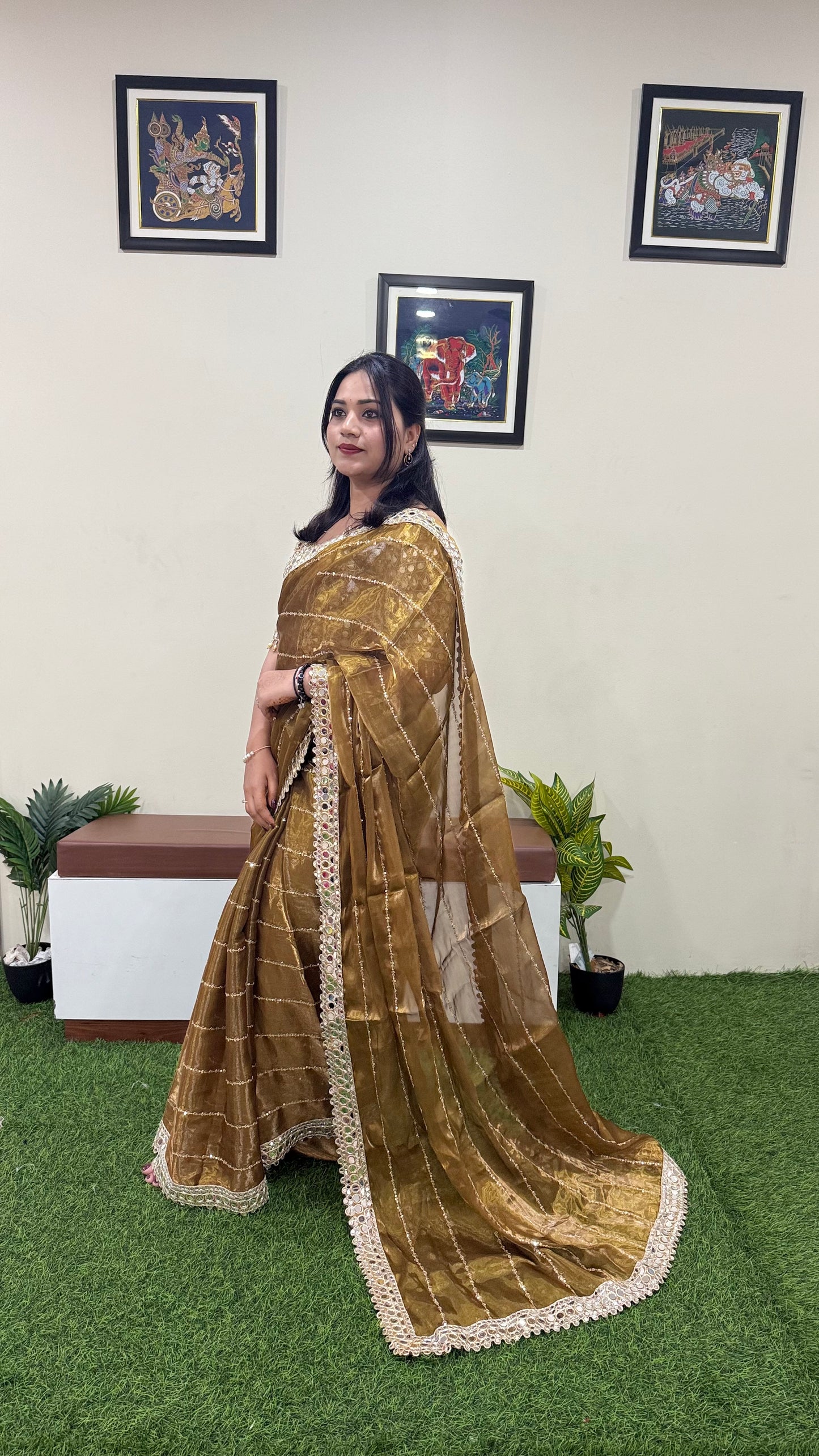 Soft Satin Organza Saree