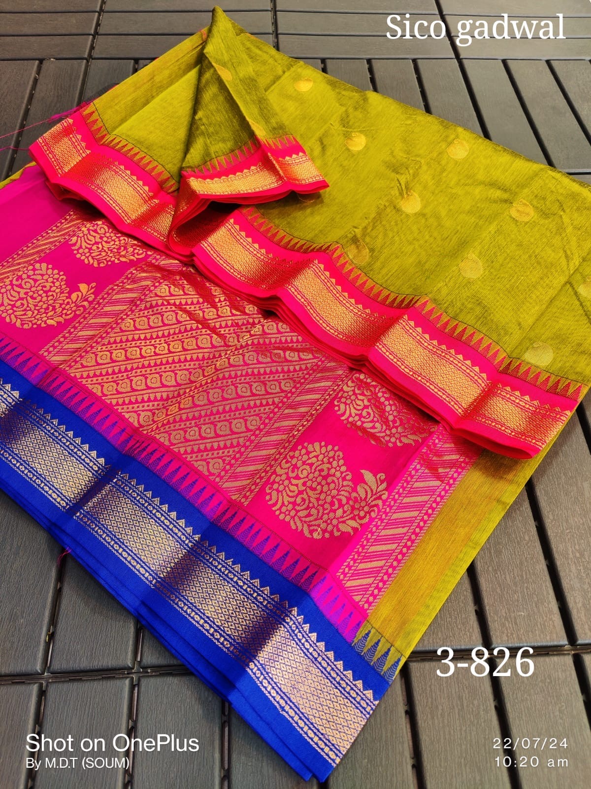 Elegant Cotton Silk Gadwal Saree with Traditional Design - LAST 5 in STOCK