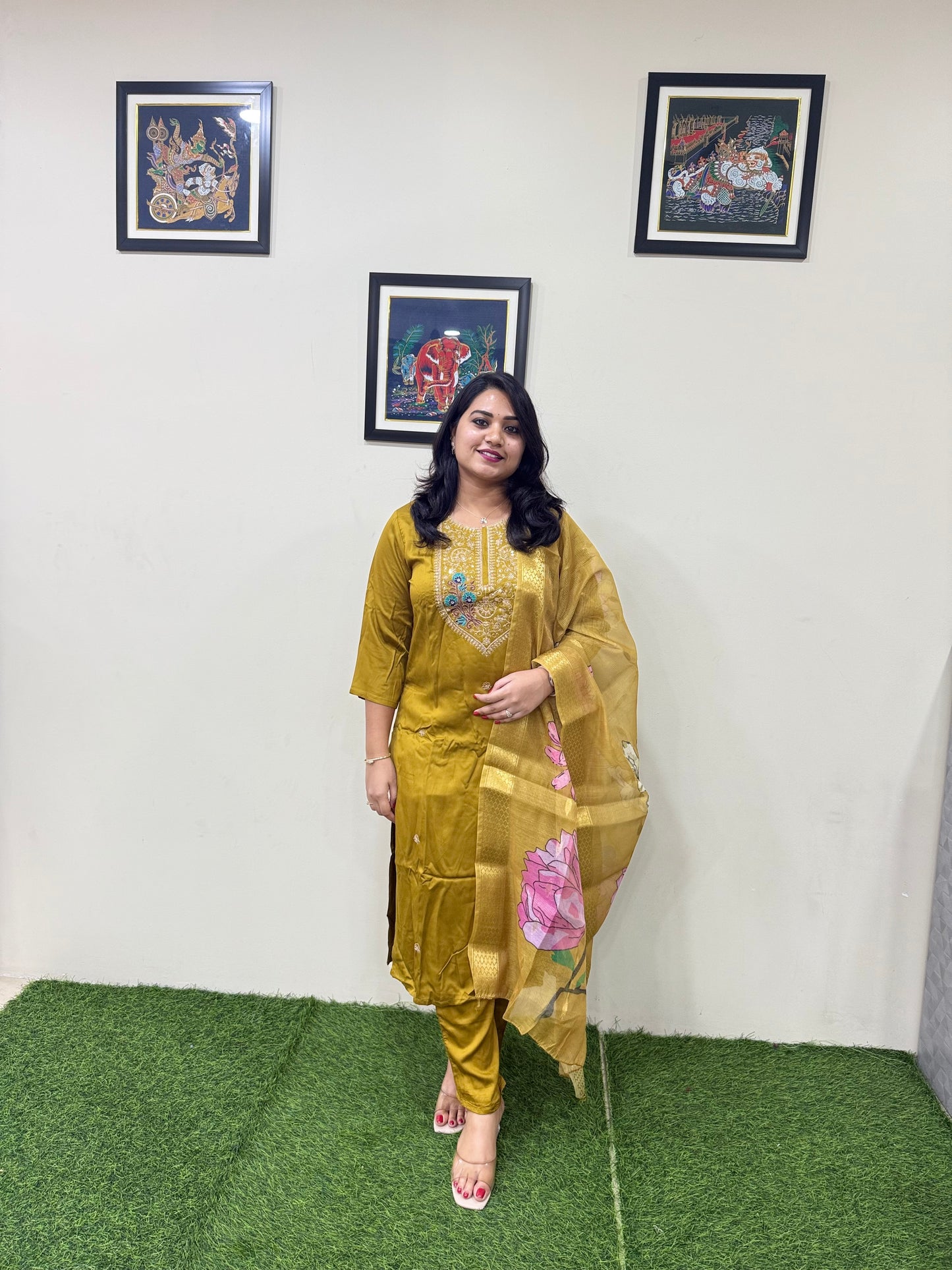 Premium Gajji Silk Straight Cut suit