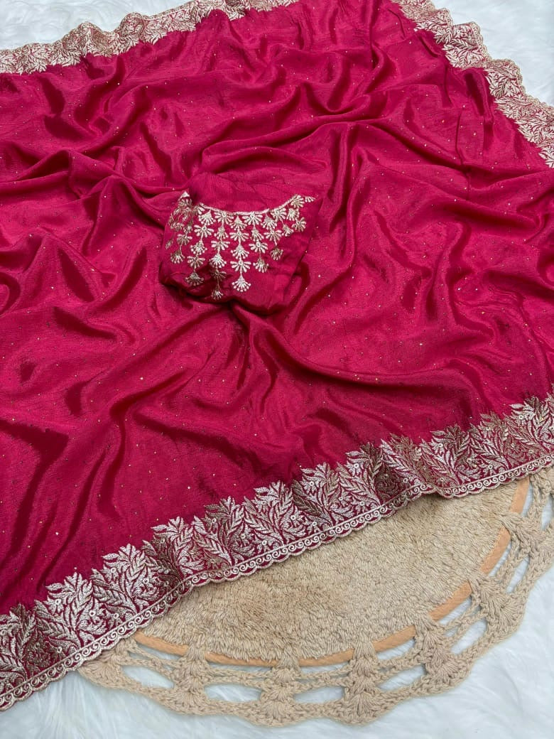 New Arrivals: Exquisite Embroidery Work Fancy Saree